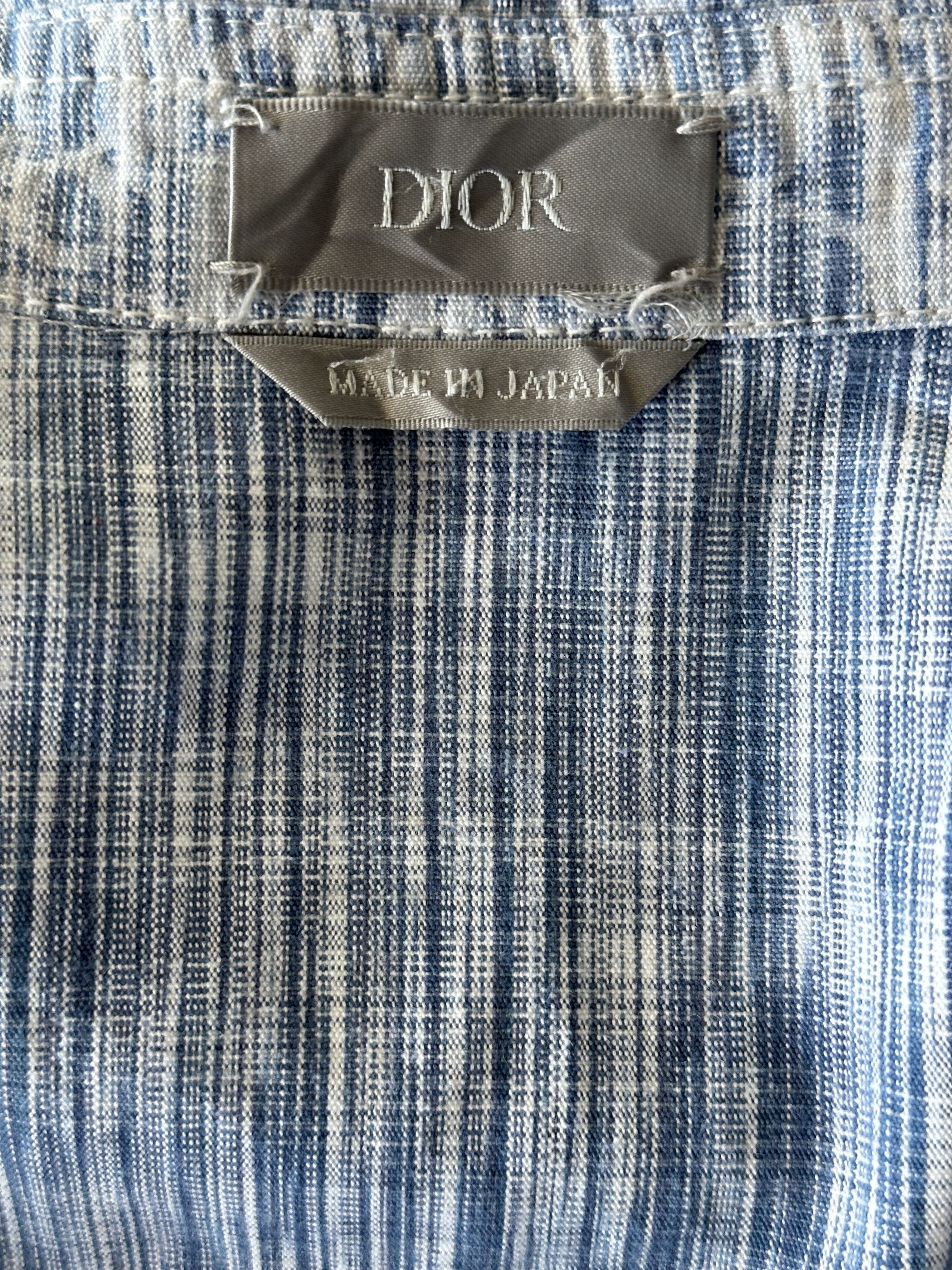 Dior Dior Blue & White Oblique Denim Button Up Shirt Size US S / EU 44-46 / 1 - 3 Thumbnail