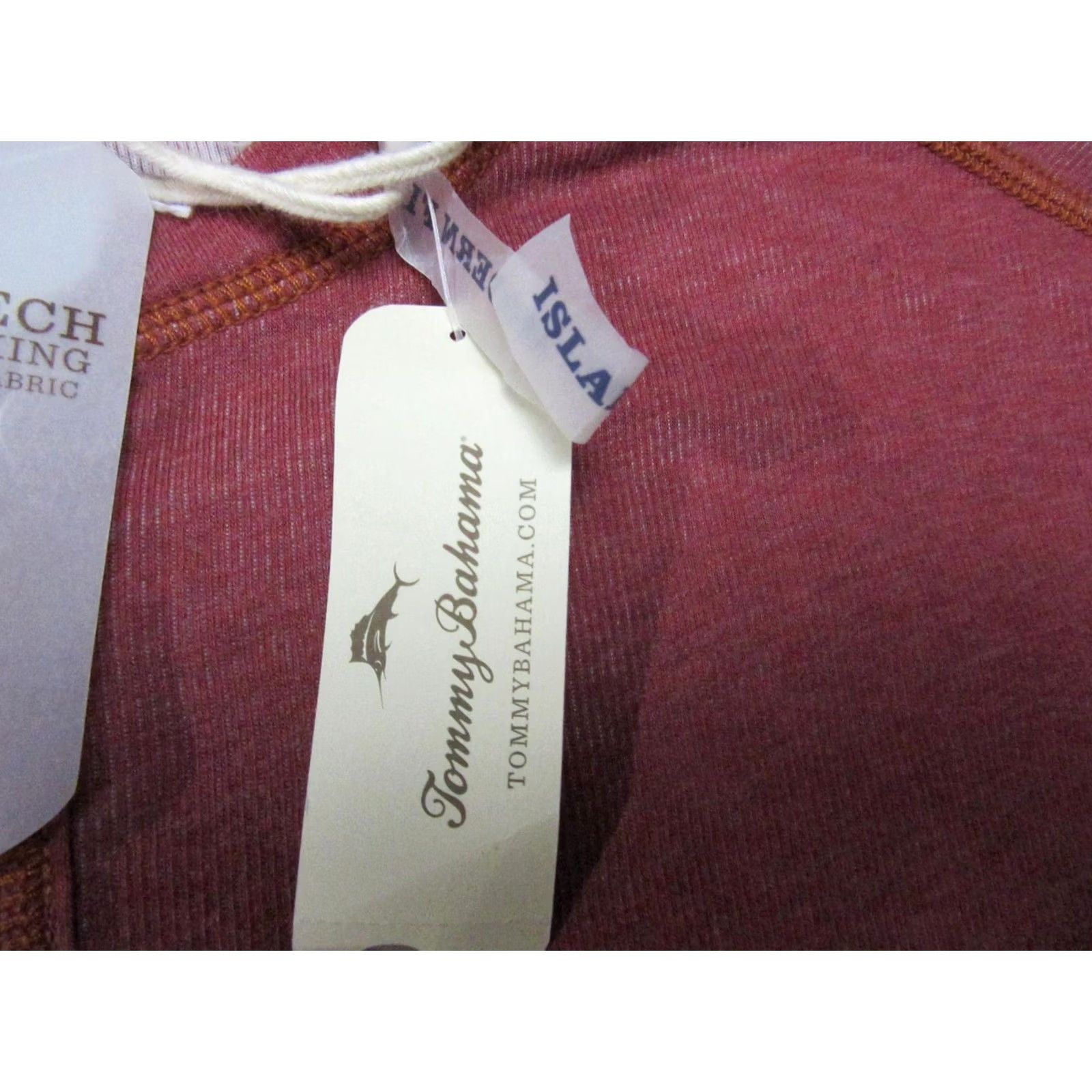 Tommy Bahama Tommy Bahama Henley Shirt Mens 2XB Red Long Sleeve Leisure Tech Wicking Casual Size US XXL / EU 58 / 5 - 6 Thumbnail