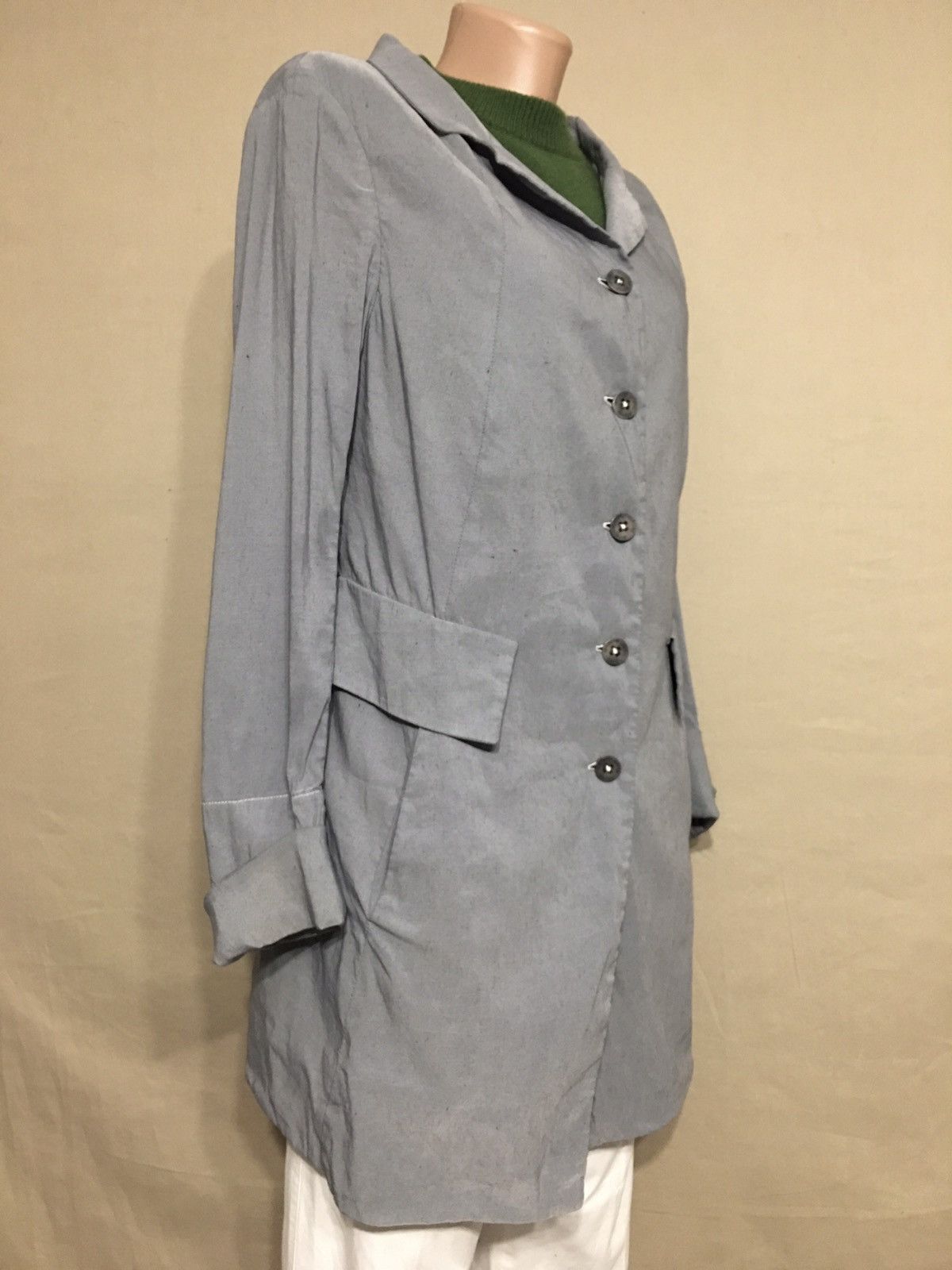 Annette Gortz Annette Gortz Linen Grey Coat Jacket Size EU 34 Size S / US 4 / IT 40 - 3 Thumbnail