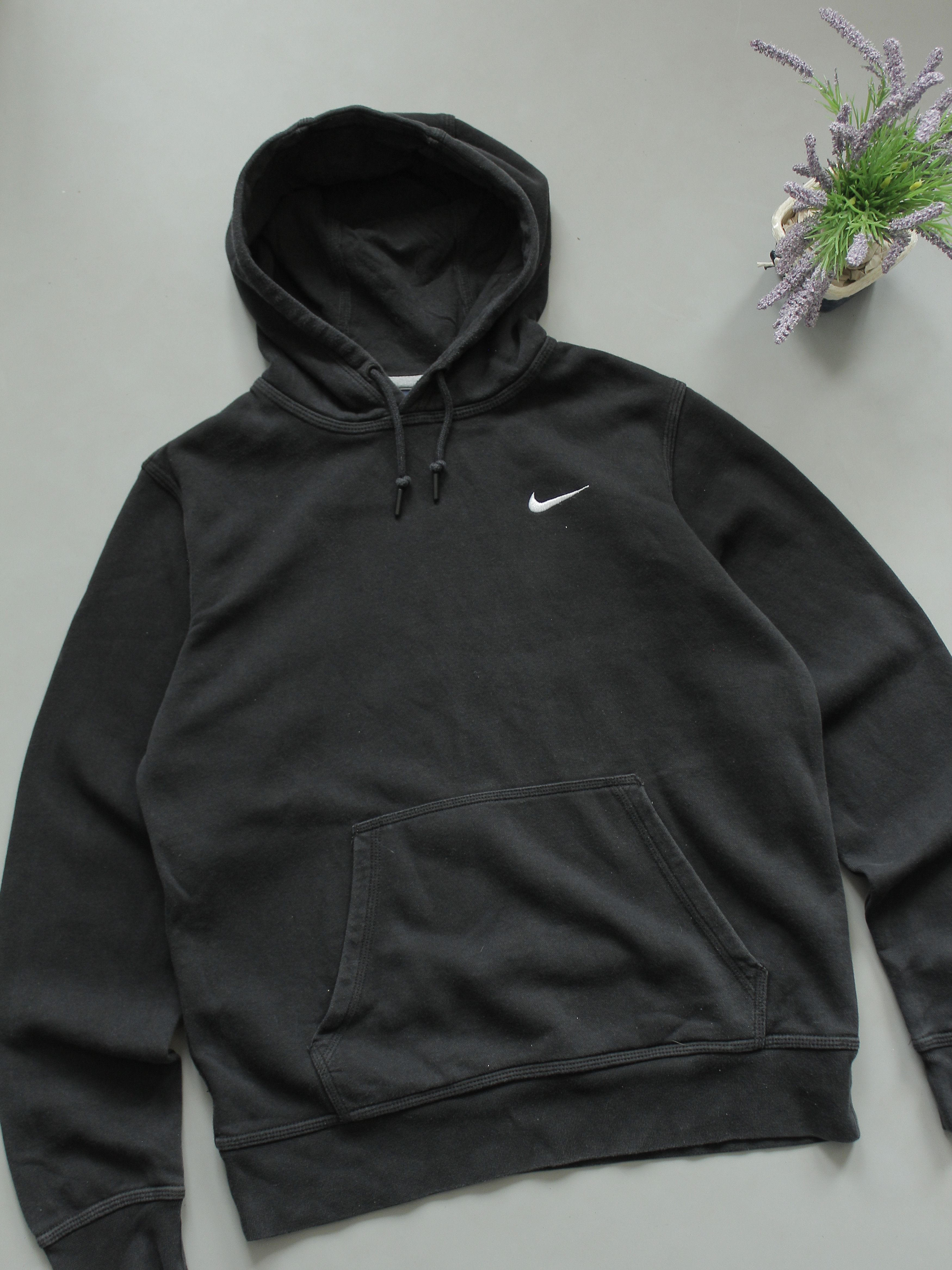 Nike × Vintage Nike Swoosh Embroided Hoodie Black Mens M Size US M / EU 48-50 / 2 - 2 Thumbnail