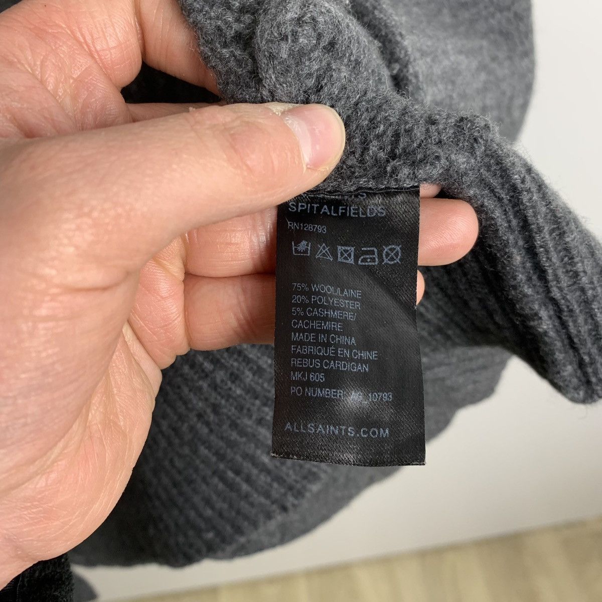 Allsaints Allsaints Rebus Cardigan Wool Cashmere Size Small Size US S / EU 44-46 / 1 - 8 Thumbnail