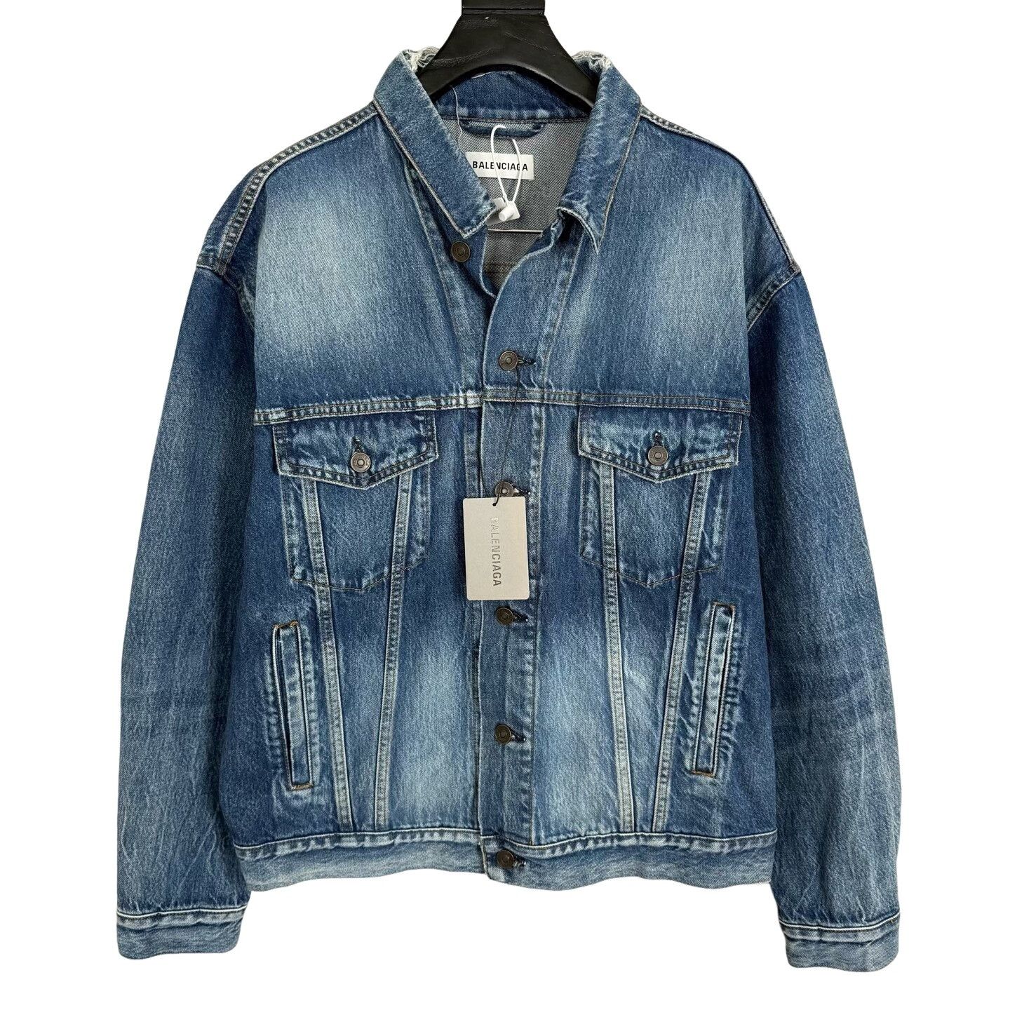 Balenciaga Balenciaga Back Logo Denim Jacket FR 36 Size XS / US 0-2 / IT 36-38 - 1 Thumbnail