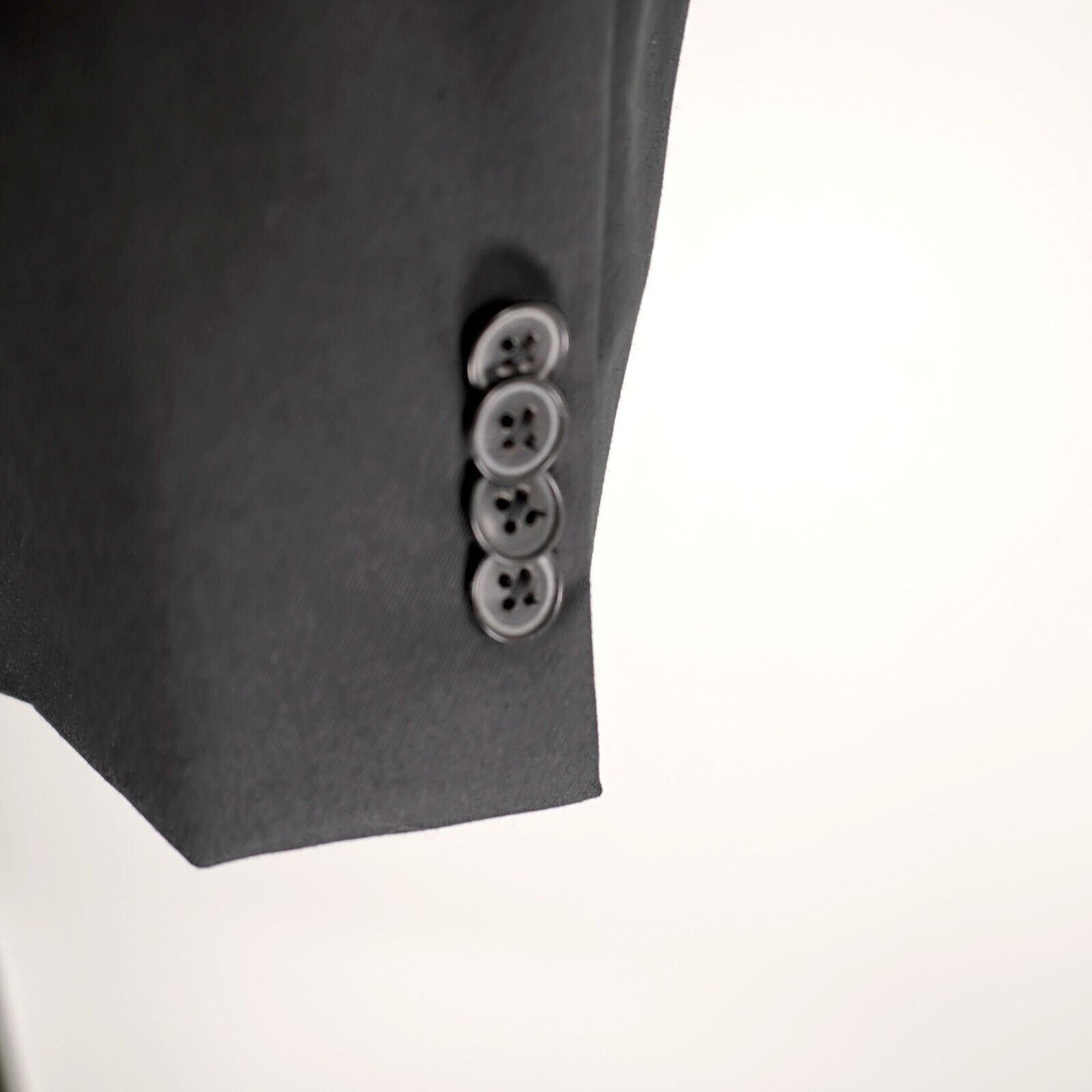 Joseph Abboud Joseph Abboud Reda Super 110s Wool Black 2 Button Blazer 44R Size 44R - 3 Thumbnail