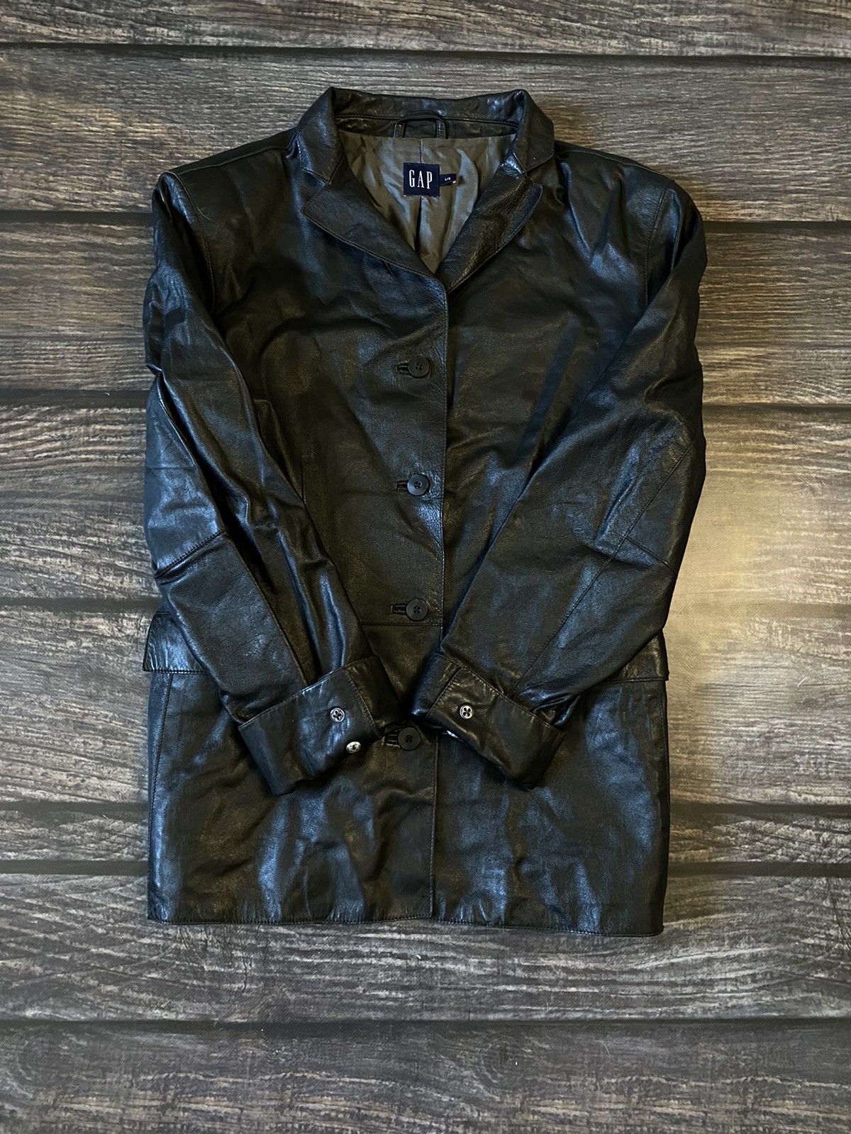 Gap × Leather Gap leather women’s jacket Size L / US 10 / IT 46 - 2 Thumbnail