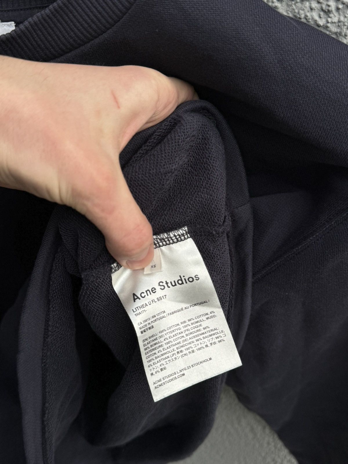 Acne Studios × Japanese Brand Acne Studios Lithea Women's Blue Crop Sweatshirt Top Size S Size S / US 4 / IT 40 - 3 Thumbnail
