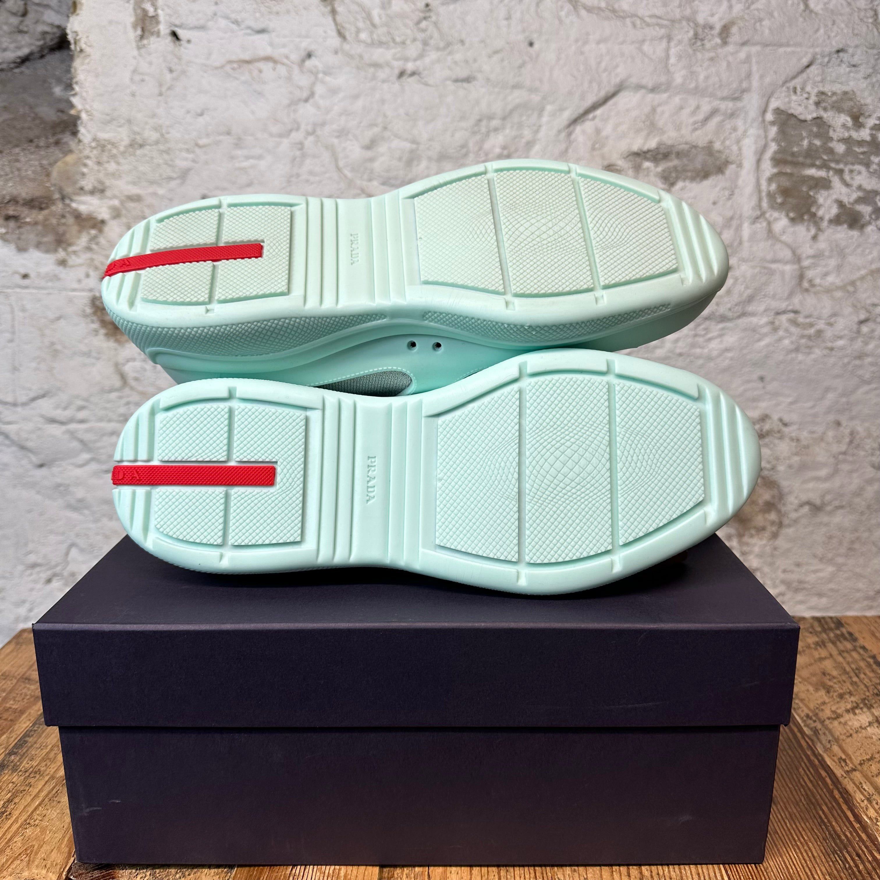 Prada Prada Americas Cup Mint Green Rubber Sneaker Sz 12 (45) DS Size US 12 / EU 45 - 5 Thumbnail