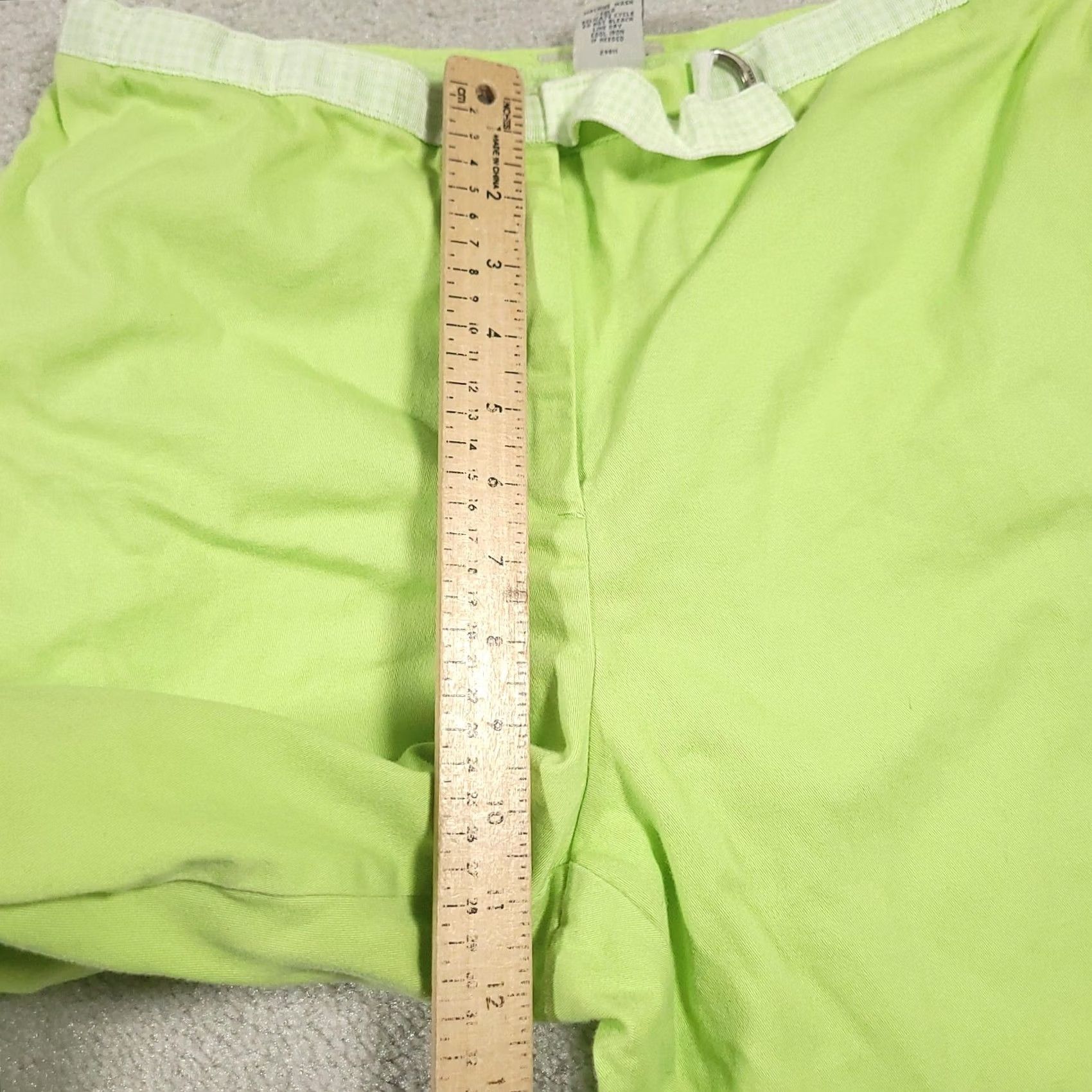 Vintage Duck Head Pants Womens 12 Green Stretch Casual Ankle Cropped Button Detail Pockets Size 34" / US 12 / IT 48 - 5 Thumbnail