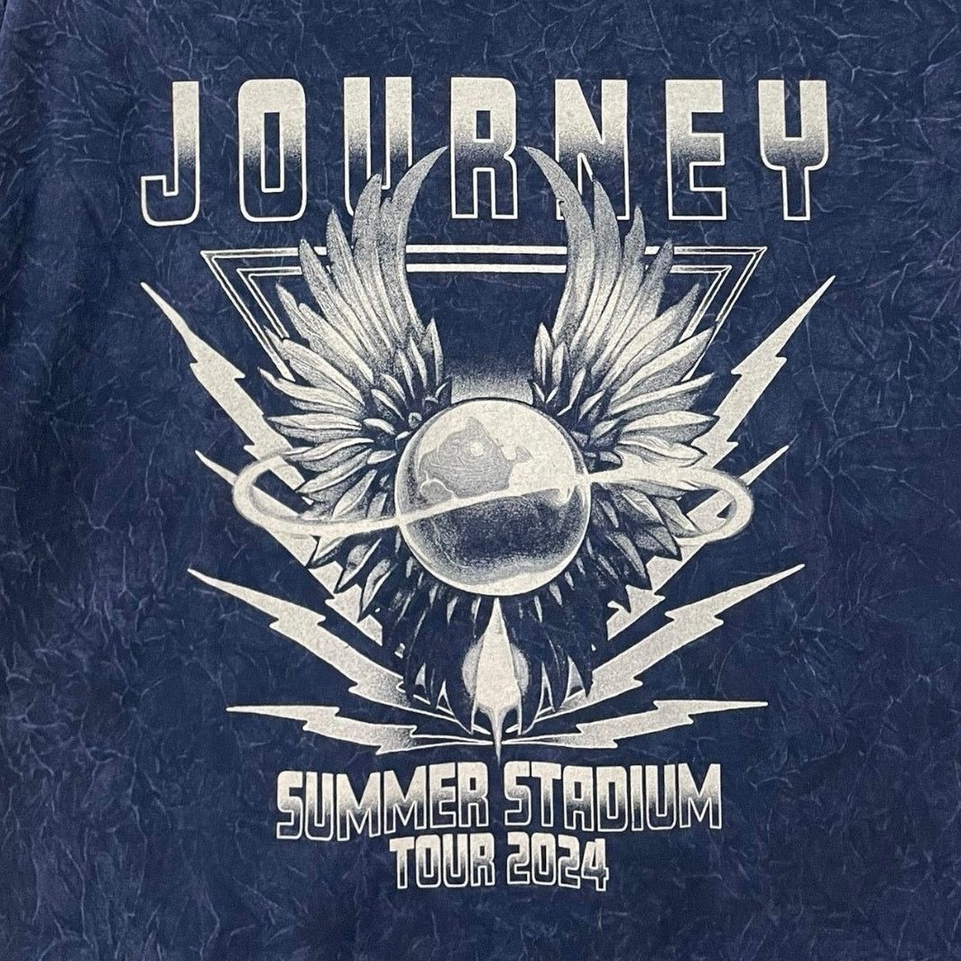 Other Navy Acid Wash Journey Summer Stadium Tour 2024 Graphic Tee Size L / US 10 / IT 46 - 2 Thumbnail