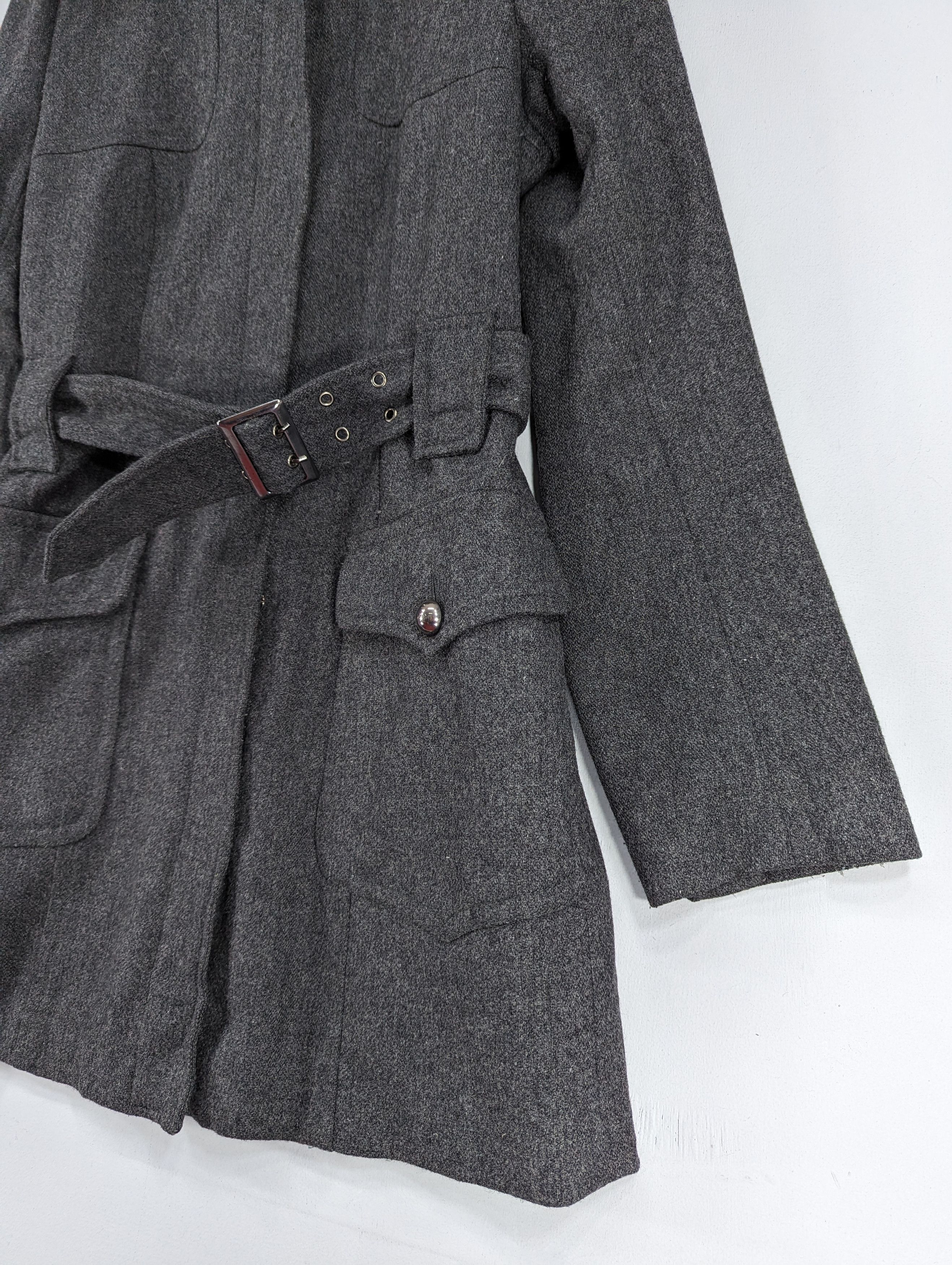 French Connection 🔥RARE🔥French Connection Wool Faux Fur Belted Jacket Size S / US 4 / IT 40 - 4 Thumbnail