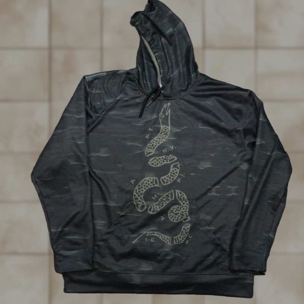 OAF Nation Hoodie Men’s XL Black Pullover Long Sleeve Geometric Pattern with Pockets