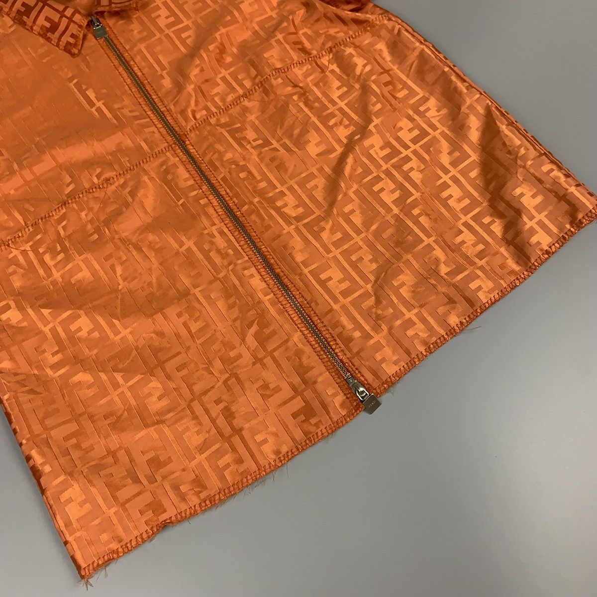 Fendi Authentic Rare Fendi Zucca FF Orange Nylone Zip Top Size US S / EU 44-46 / 1 - 4 Thumbnail