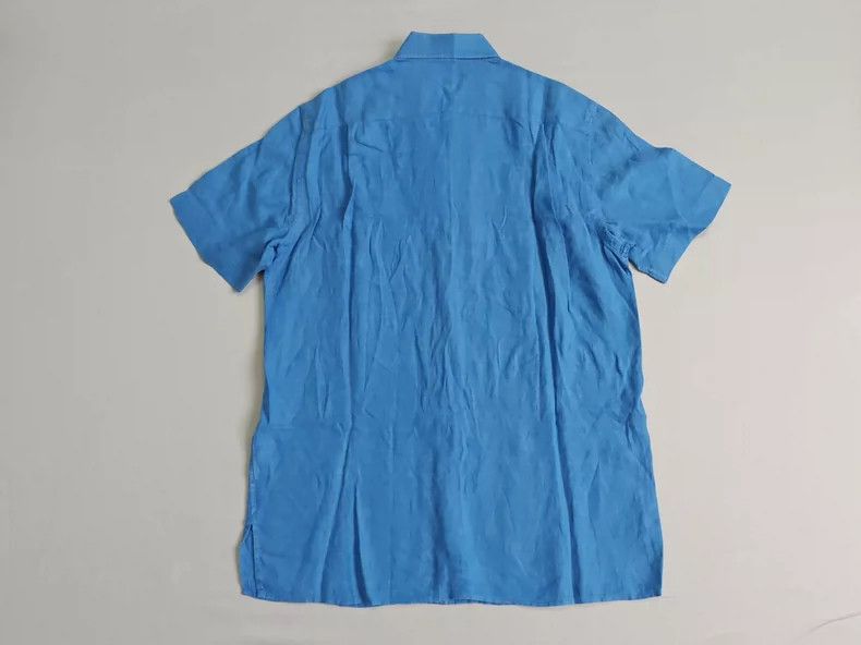 Loro Piana LORO PIANA Flaxen short-sleeved shirt Size US M / EU 48-50 / 2 - 6 Thumbnail