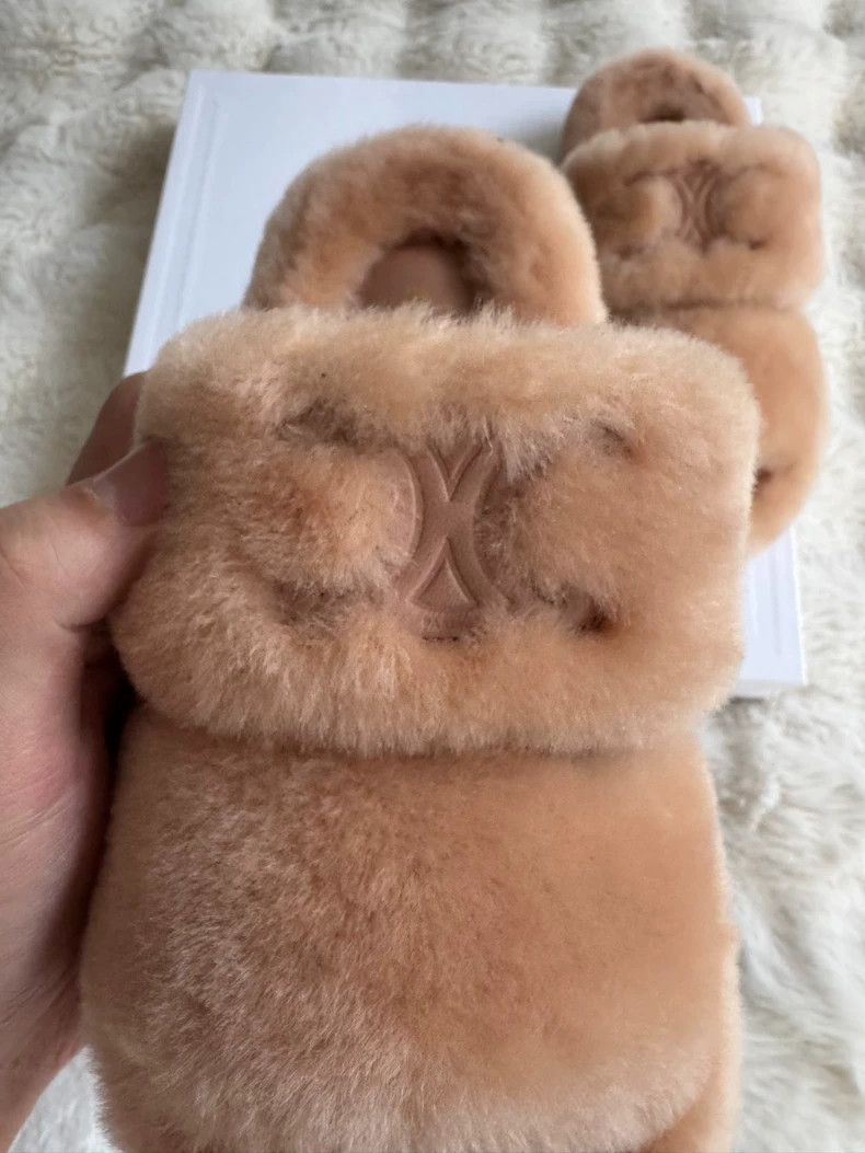 Celine Celine Arc de Triomphe Fur Slippers Size US 5.5 / IT 35.5 - 4 Thumbnail
