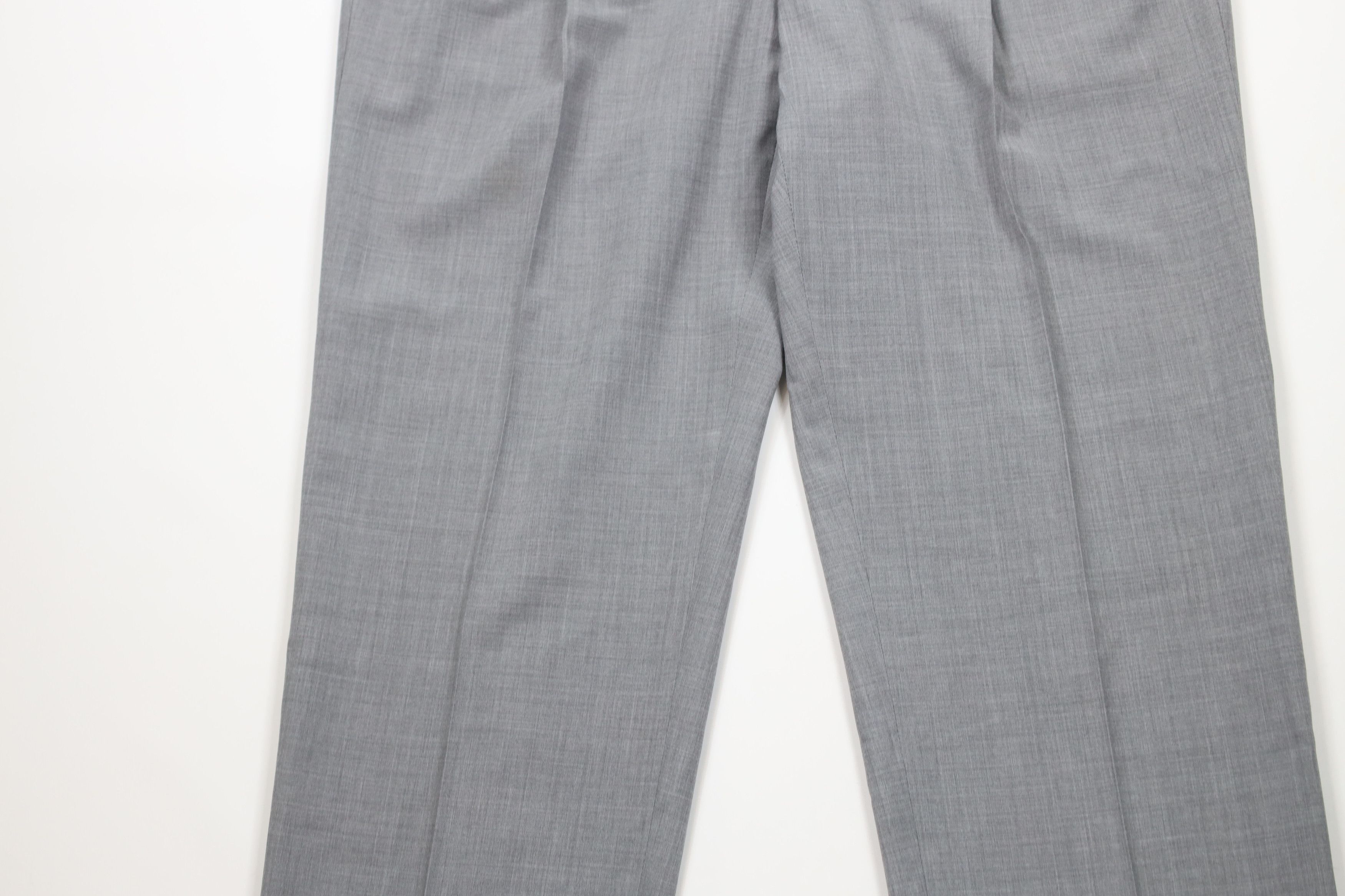 Vintage Vintage 90s Streetwear Wool Wide Leg Chino Pants Gray USA Size US 40 / EU 56 - 3 Thumbnail
