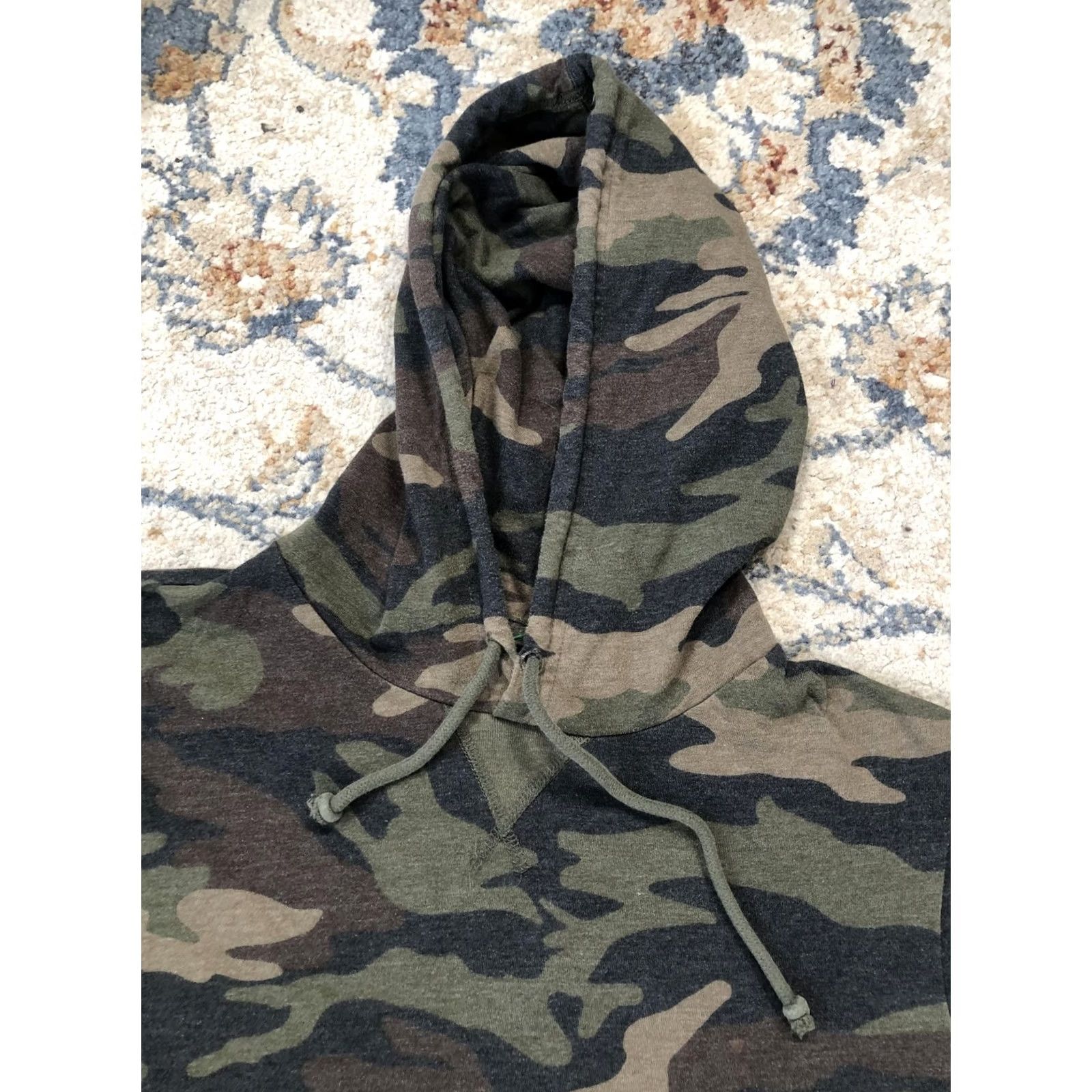 Aeropostale Aeropostale Hoodie Shirt Mens M Green Camo Lightweight Pullover Pocket Camouflage Army Pattern Size US M / EU 48-50 / 2 - 6 Thumbnail