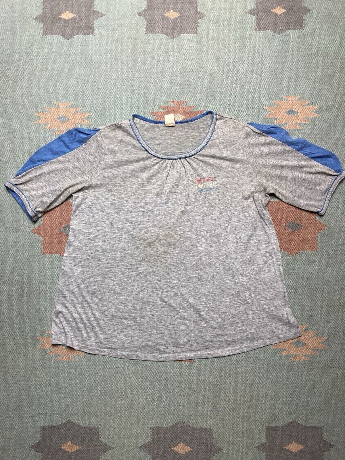 Vintage Vtg 80s graphic t shirt I love babies heart soft thin large Size L / US 10 / IT 46 - 1 Thumbnail