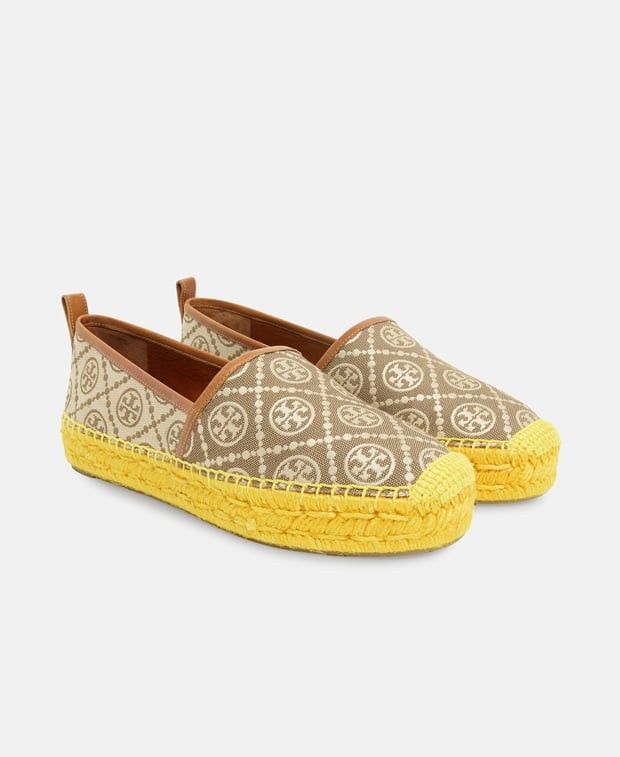 T Monogram Platform espadrilles