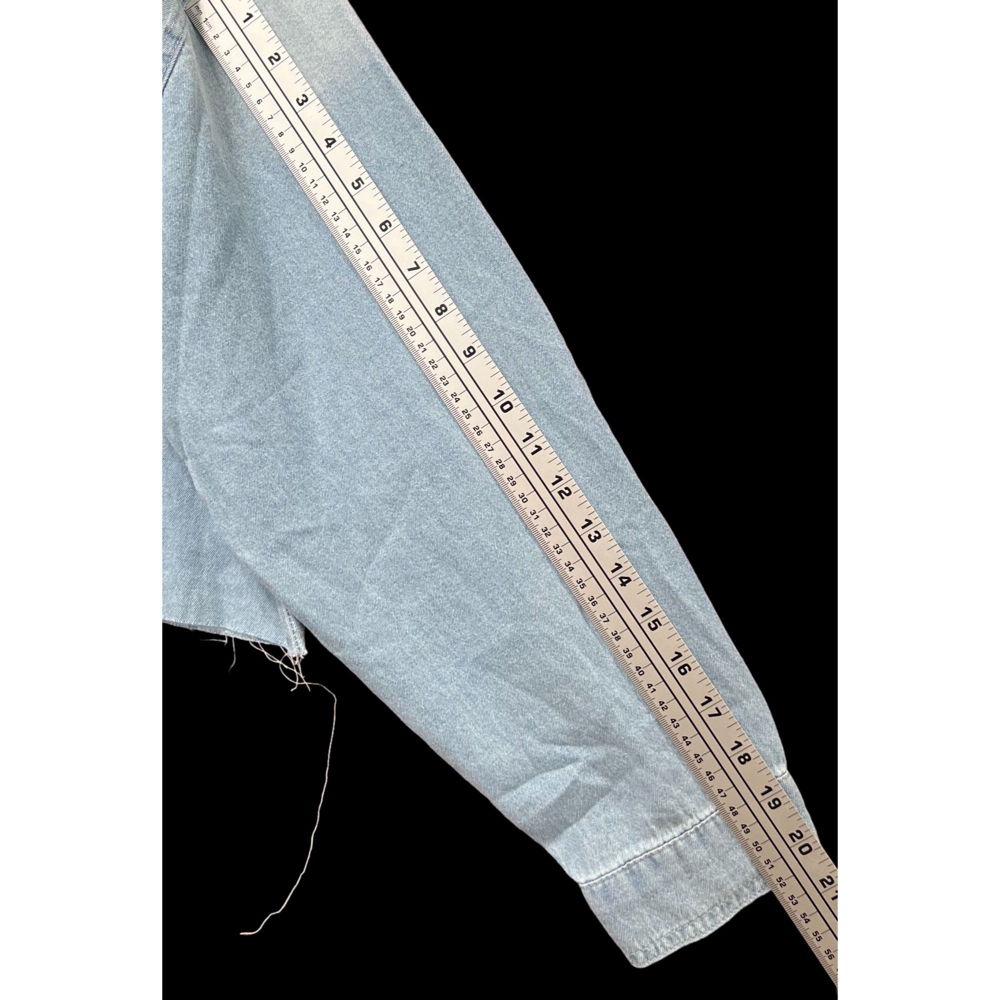 rue21 Rue 21 - Women's Chambray Long Sleeve Button Down Shirt With Size XL / US 12-14 / IT 48-50 - 8 Thumbnail