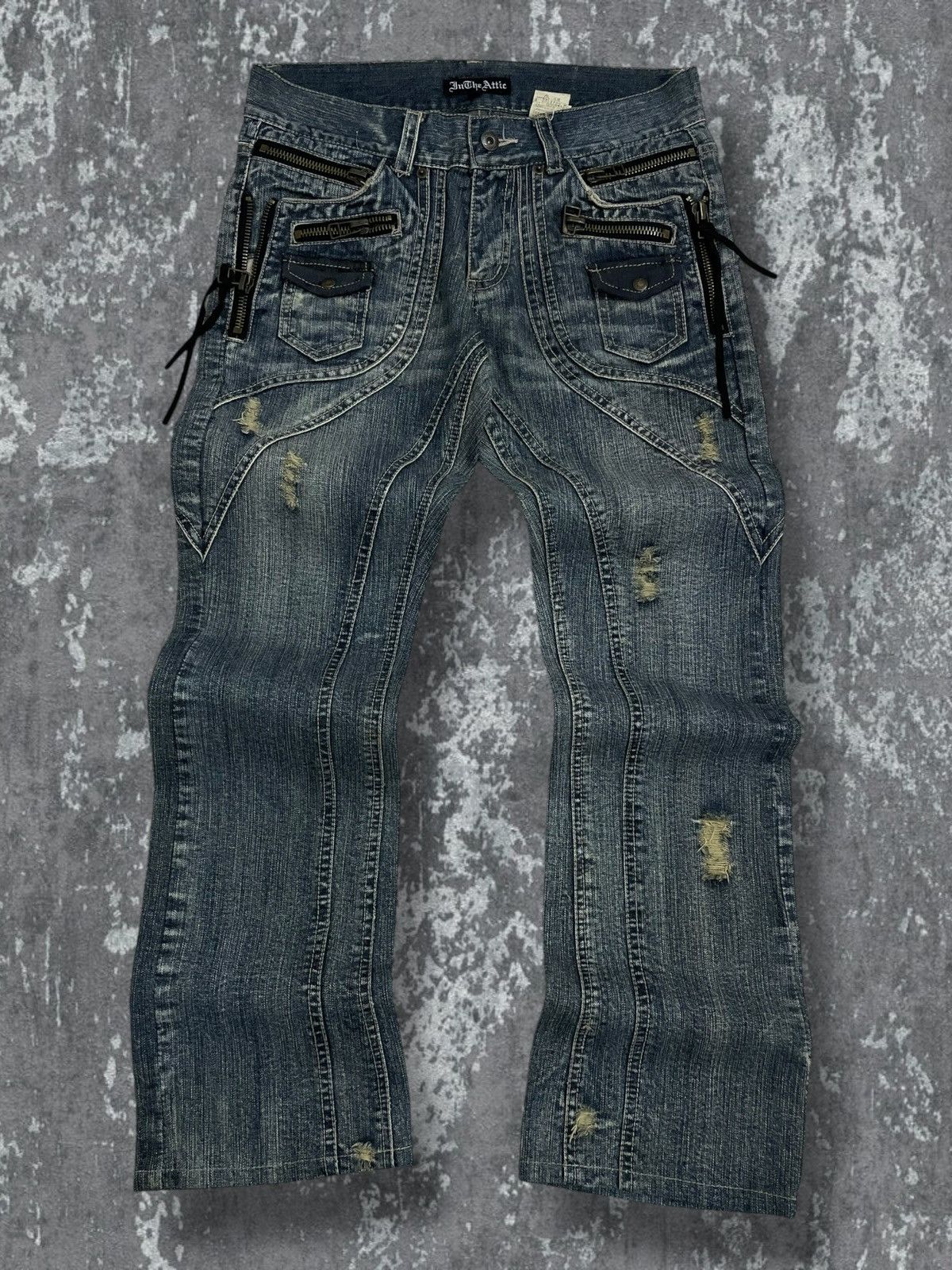 In The Attic Vintage Rare 1990s Japan Designer In The Attic Flared Grunge Size US 30 / EU 46 - 1 Thumbnail