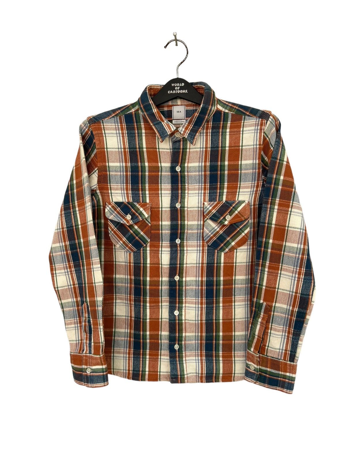 Flannel SEA Made in Japan Double Pocket Gusset Flannel Shirt Size US S / EU 44-46 / 1 - 6 Thumbnail