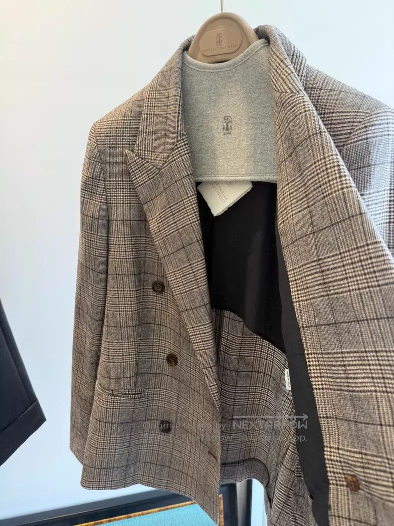 Brunello Cucinelli Brunello Cucinelli Plaid Blazer Size S / US 4 / IT 40 - 9 Thumbnail
