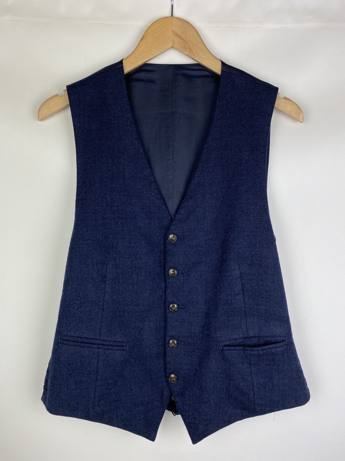 Suitsupply Blue Check Double Breasted Waistcoat | Grailed