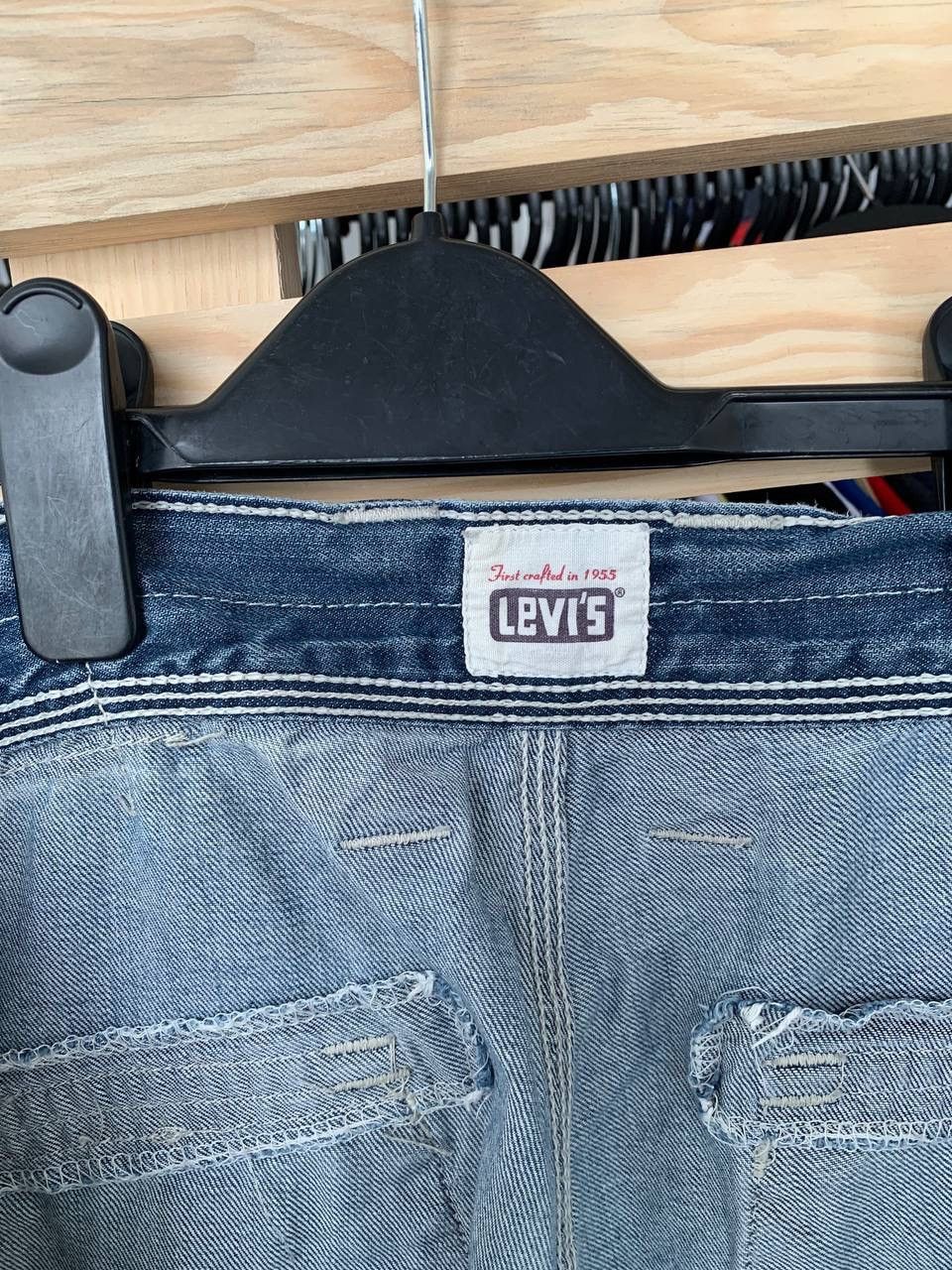 Levi's × Vintage Levis Cargo Shorts Denim Distressed Rap Sk8 Baggy Size US 34 / EU 50 - 6 Thumbnail