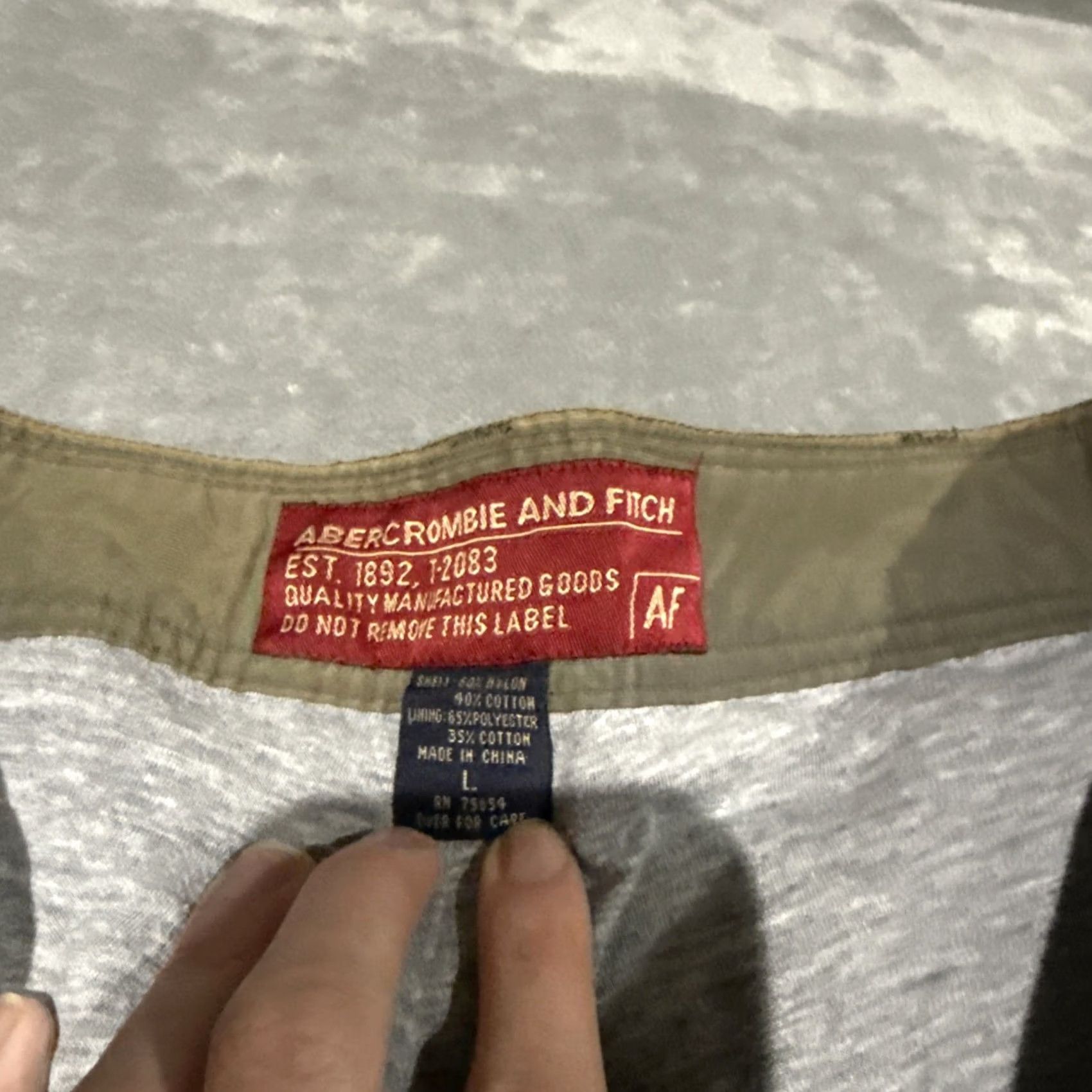 Abercrombie & Fitch VINTAGE Abercrombie & Fitch Pants Men L Beige Paratrooper Cargo Lined Adjustable Baggy Size US 33 - 3 Thumbnail