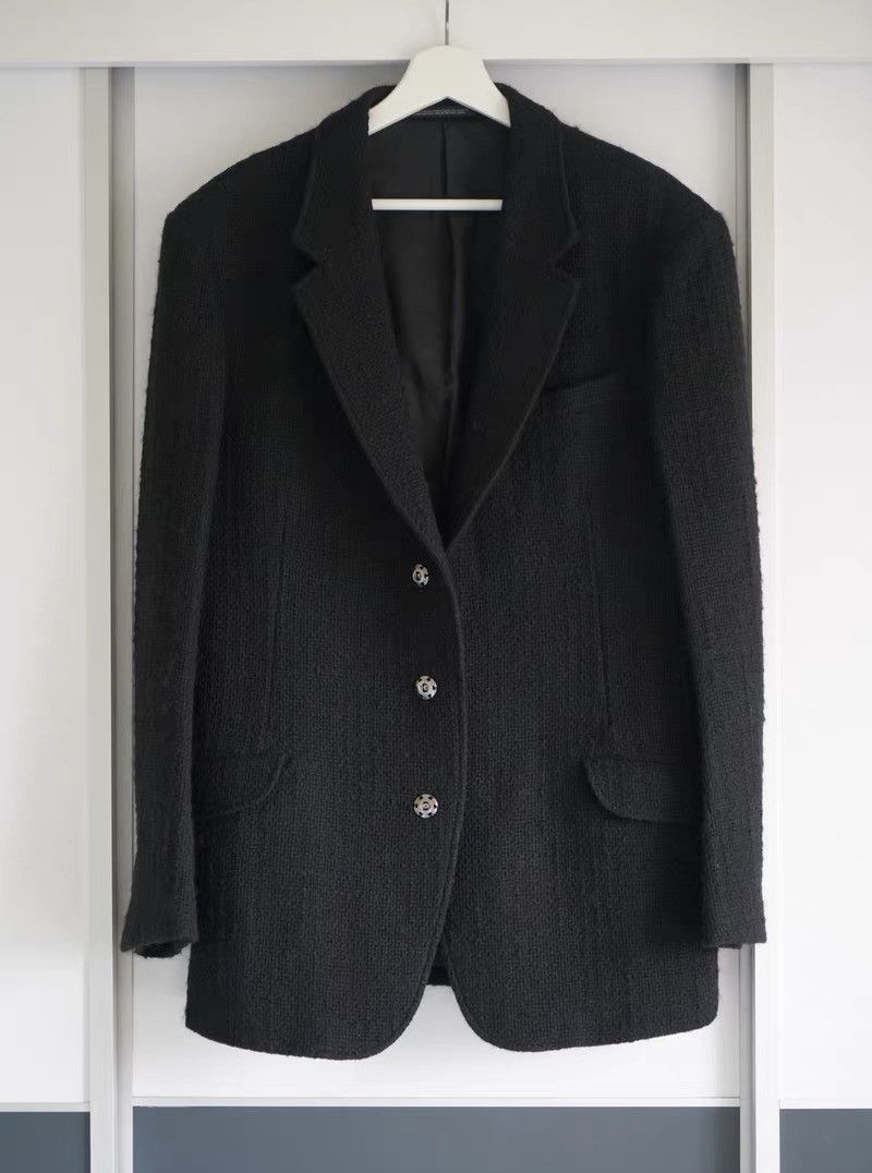 Yohji Yamamoto Yohji Yamamoto 13AW Silver Snap-Button Knit Blazer Size US M / EU 48-50 / 2 - 1 Thumbnail