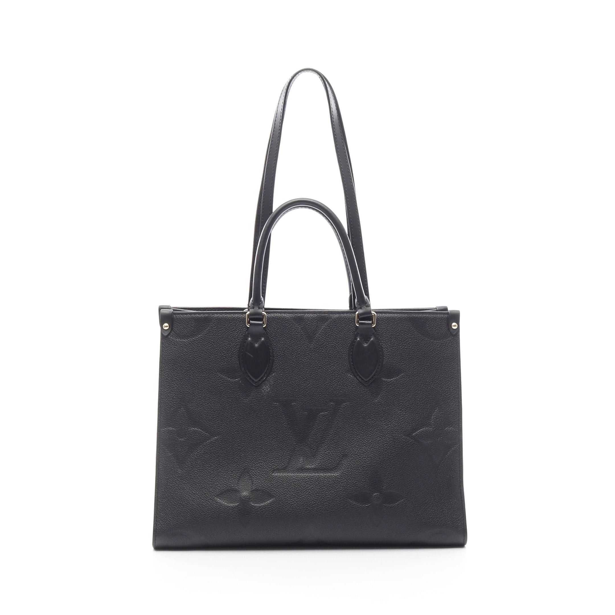 Louis Vuitton On-The-Go Mm Monogram Empreinte Noir Shoulder Bag Tote Leather Black, Women's