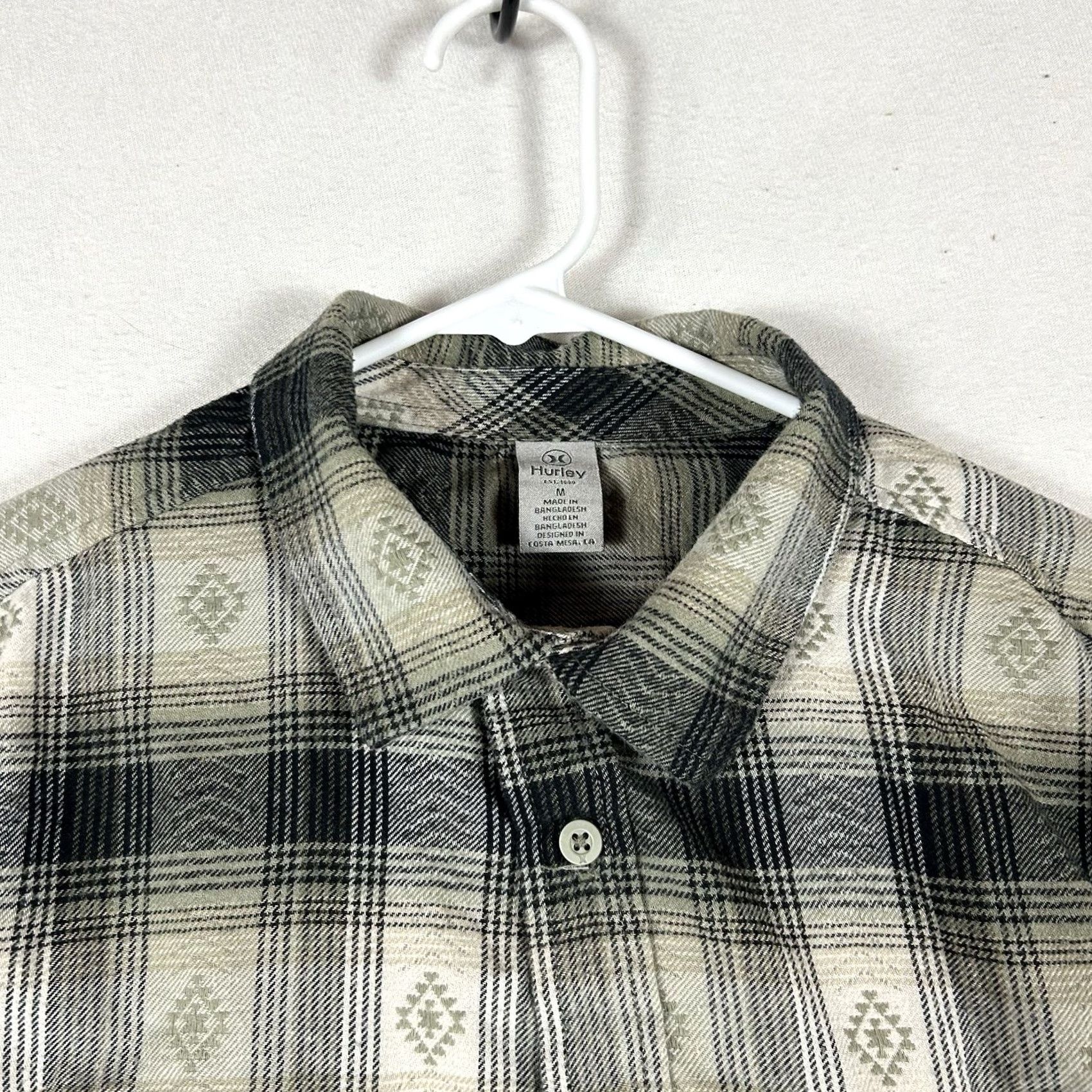 Hurley Hurley Shirt Mens M Long Sleeve Flannel Plaid Button Up Green Preppy Casual Size US M / EU 48-50 / 2 - 2 Thumbnail