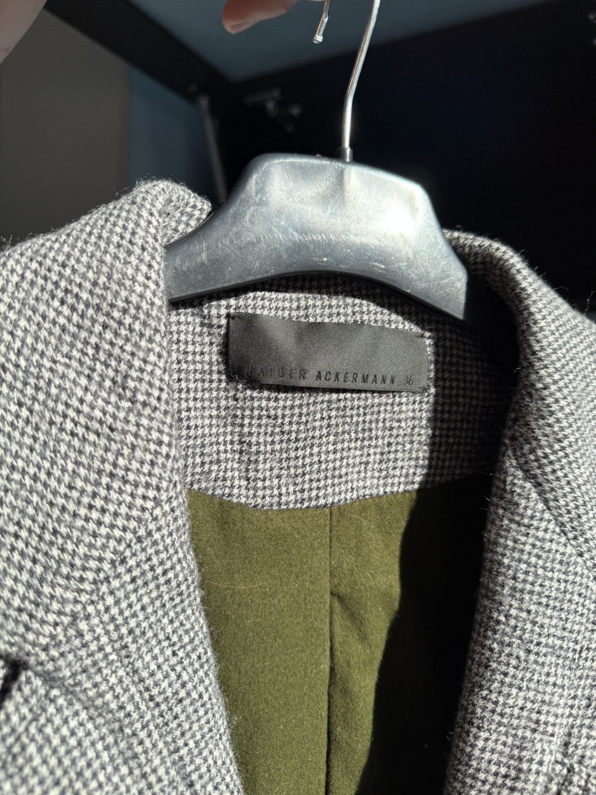 Haider Ackermann Haider Ackeramnn Gingham Houndstooth Wool Blazer Jacket Size S / US 4 / IT 40 - 5 Thumbnail