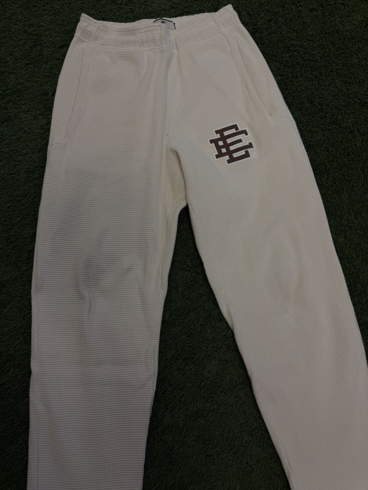 Eric Emanuel Eric Emanuel FW21 White/Brown Thermal Sweatpants Size (M) Size US 31 - 3 Thumbnail