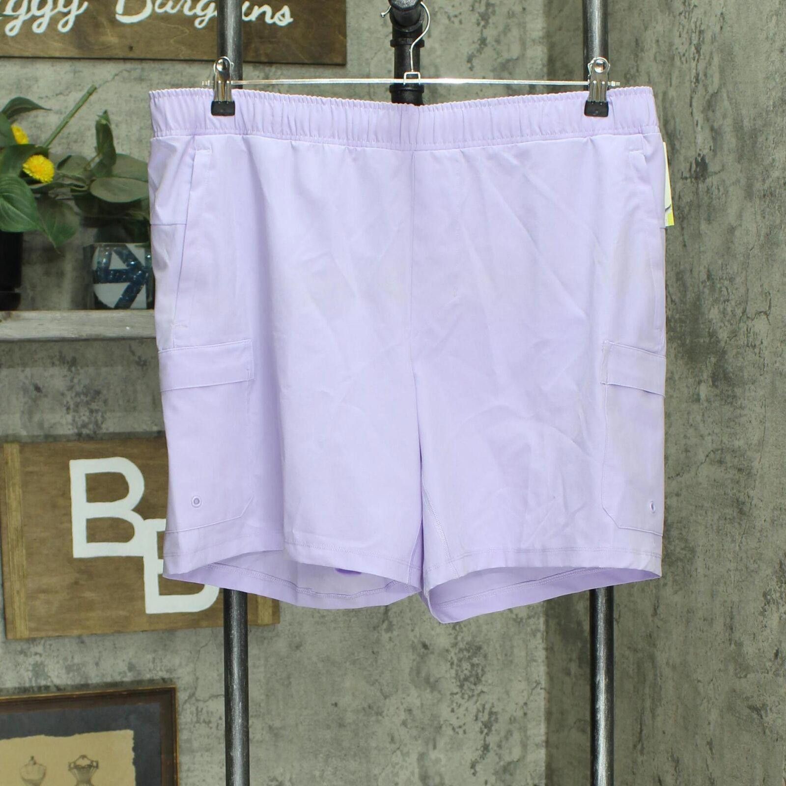 Designer NWT All In Motion Hybrid Cargo Shorts 7" 87697066 S Purple Size US 30 / EU 46 - 1 Thumbnail