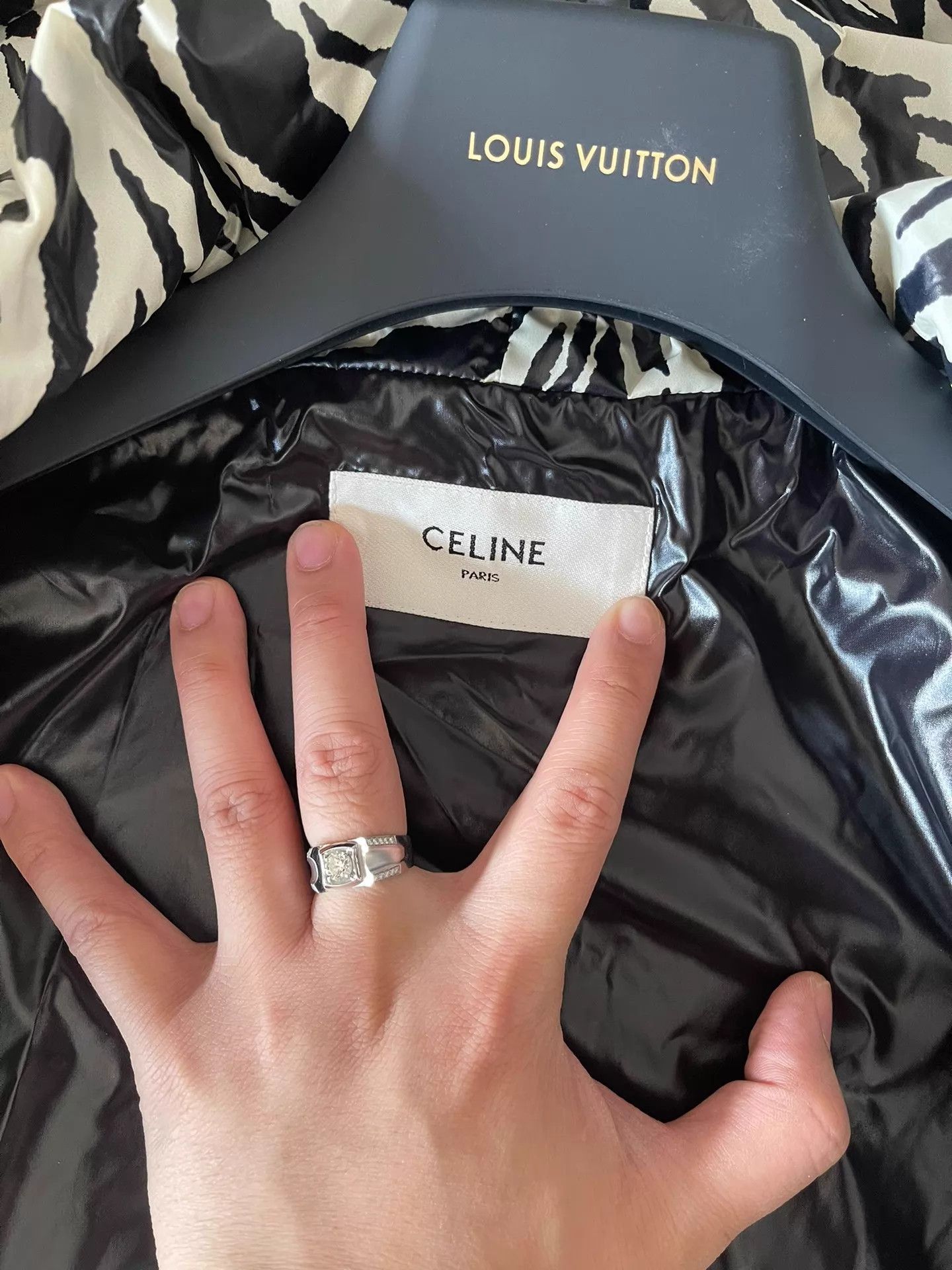 Celine Celine New Zebra Stripe Panelled Jacket 50 Tried Authentic Size US M / EU 48-50 / 2 - 6 Thumbnail