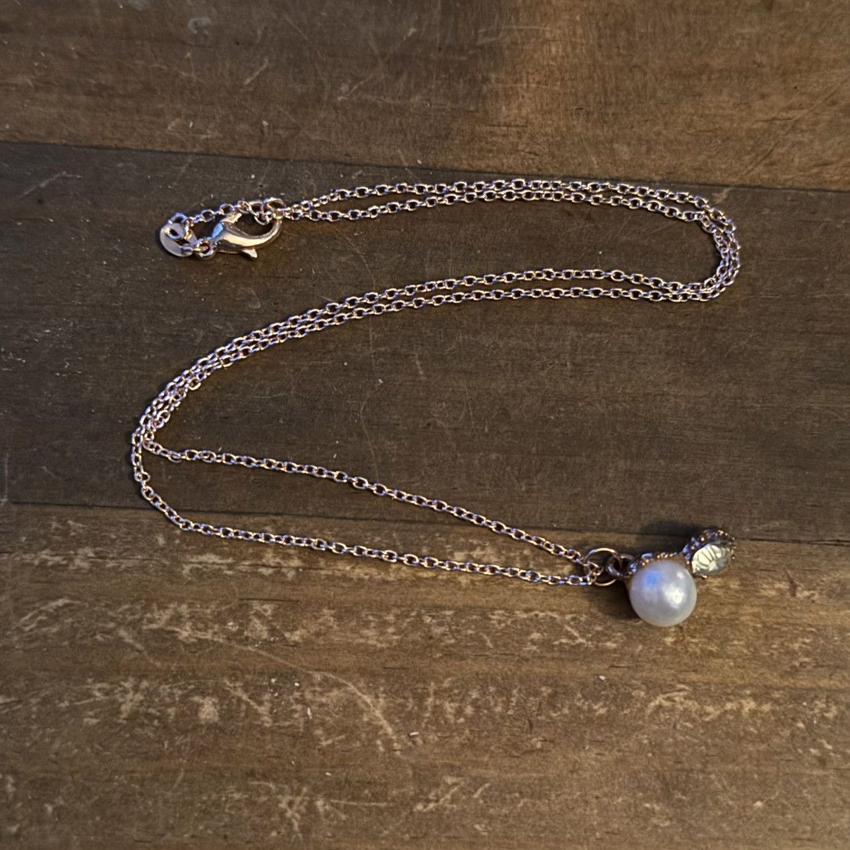 Other Gold over 925 silver pearl & rhinestone pendant necklace Size ONE SIZE - 3 Thumbnail