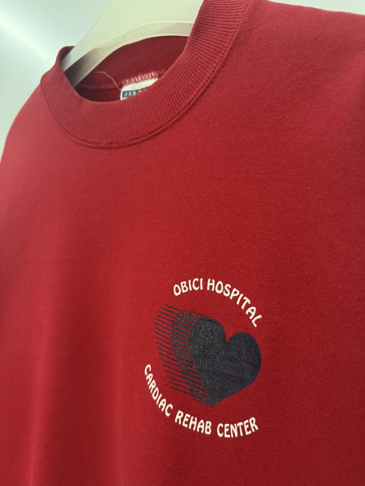 Jerzees 🔥 Vintage 90's Jerzees Obici Hospital Cardiac Rehab WHO - L Size US L / EU 52-54 / 3 - 4 Thumbnail