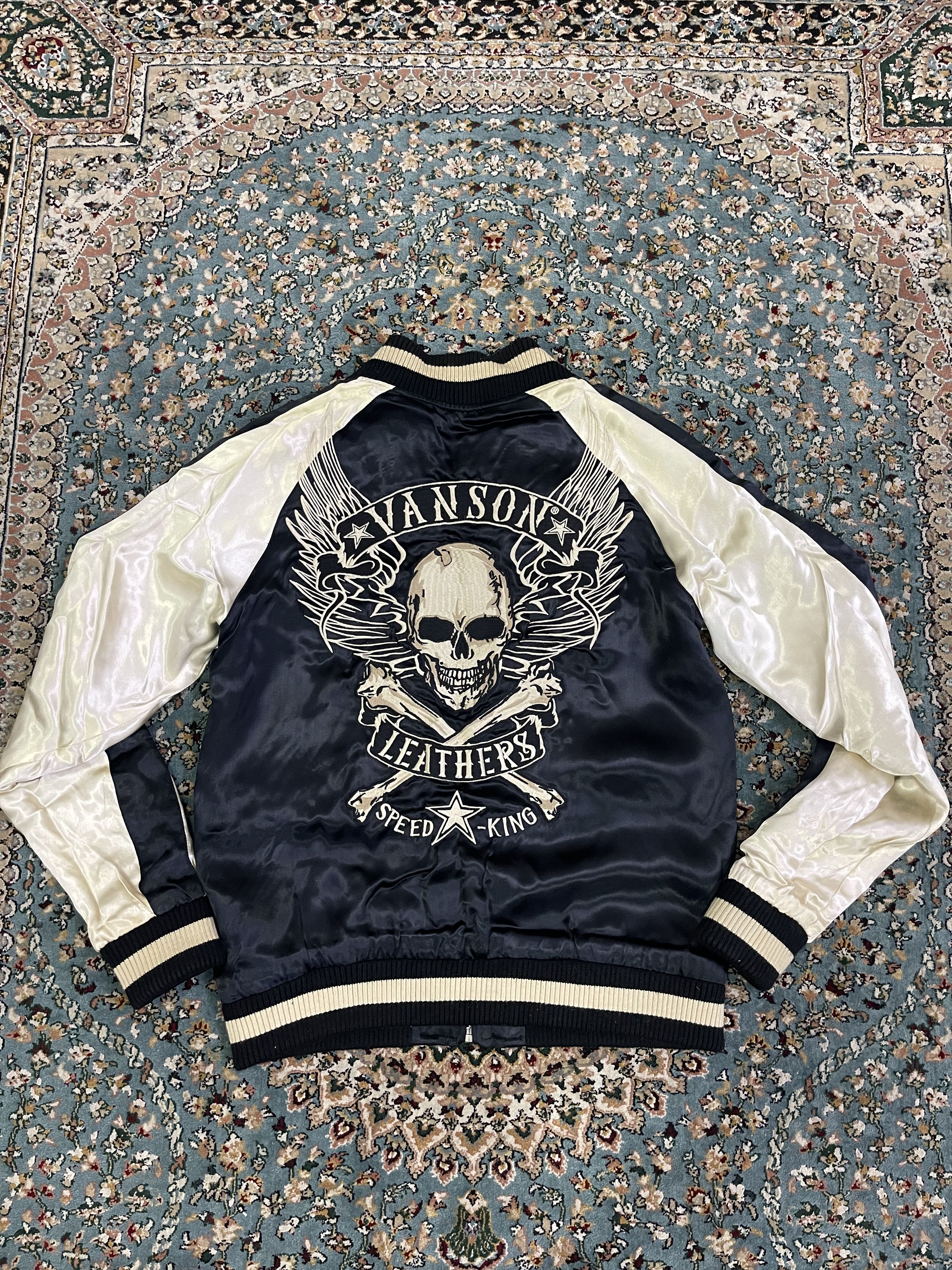 Vanson Leathers RARE Vanson Sukajan Sourvenir Satin Jacket Embroidery Size US S / EU 44-46 / 1 - 1 Thumbnail