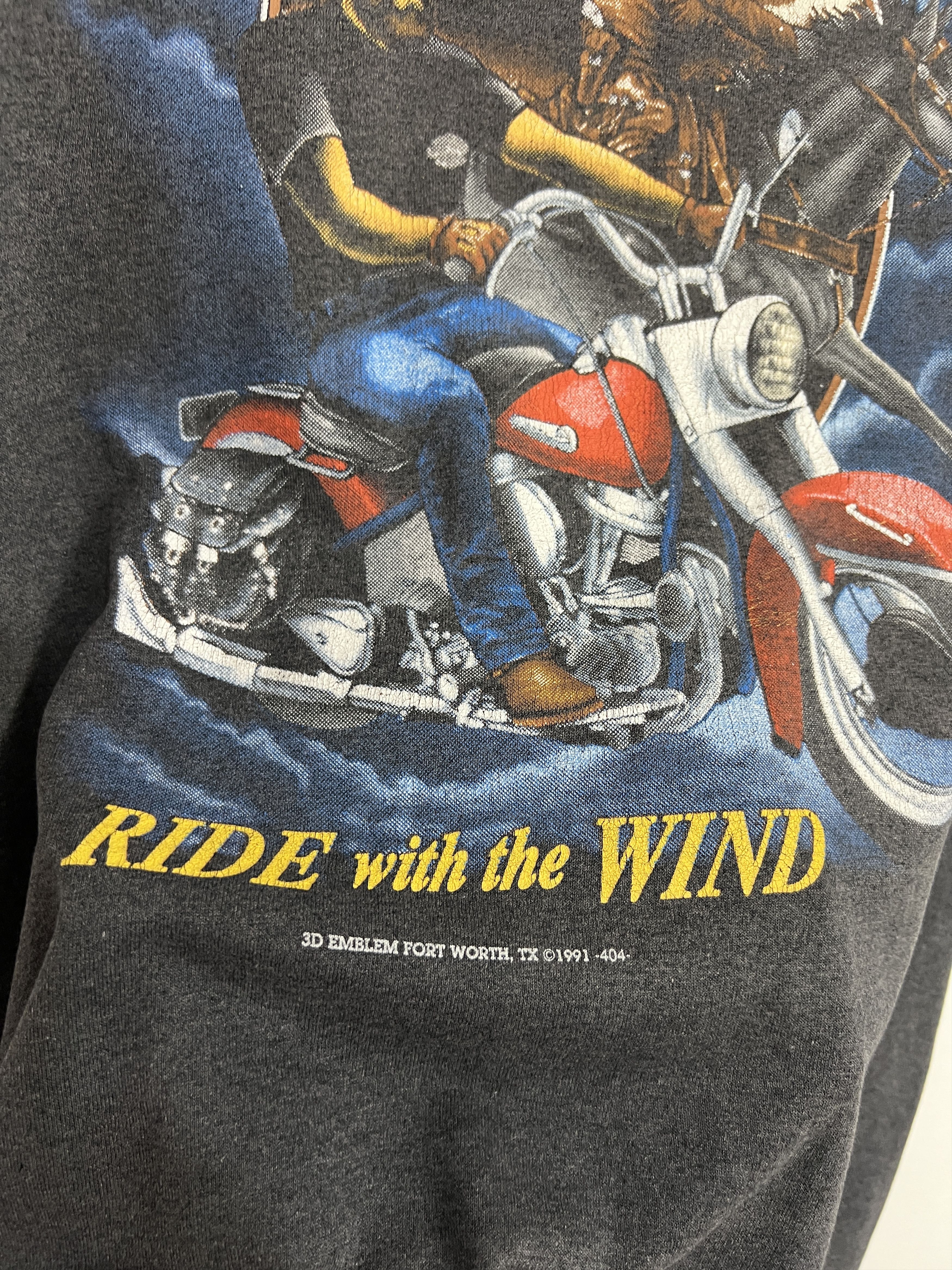 Harley Davidson Ride With The Wind 3D Emblem Harley Davidson Shirt Tee Size US XL / EU 56 / 4 - 4 Thumbnail