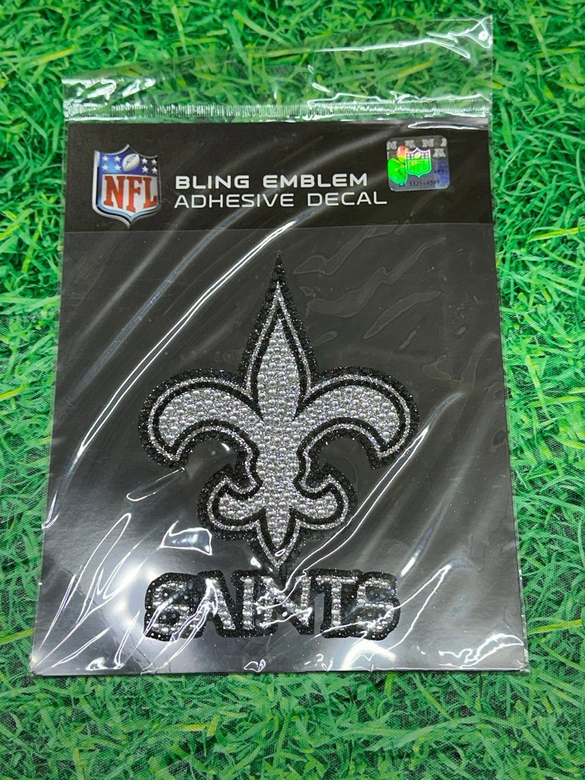 NFL New Orleans Saints Auto Emblem [NEW] NFL Glitter Decal Size ONE SIZE - 1 Thumbnail