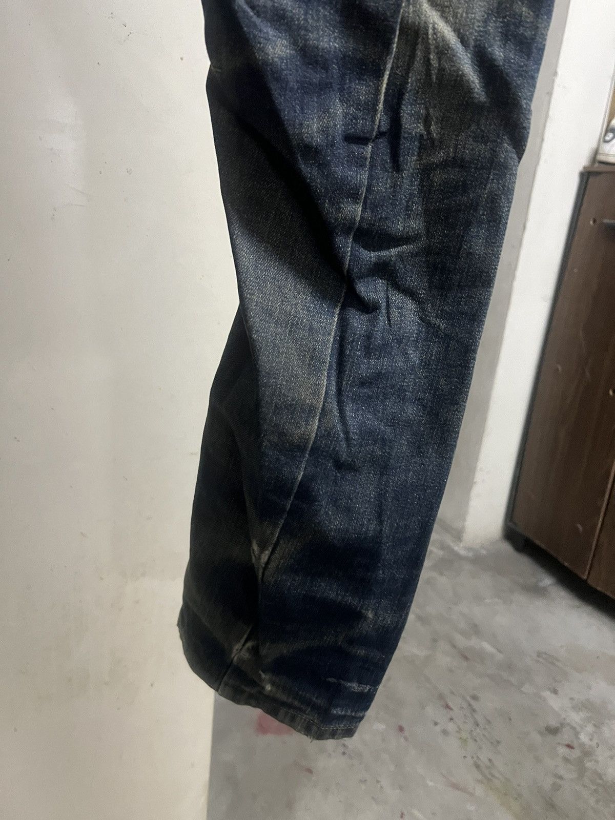 Hysteric Glamour THRASHED DIRTY DOUBLE WAIST BREATHMINT DISTRESSED DENIM PANT Size US 32 / EU 48 - 4 Thumbnail