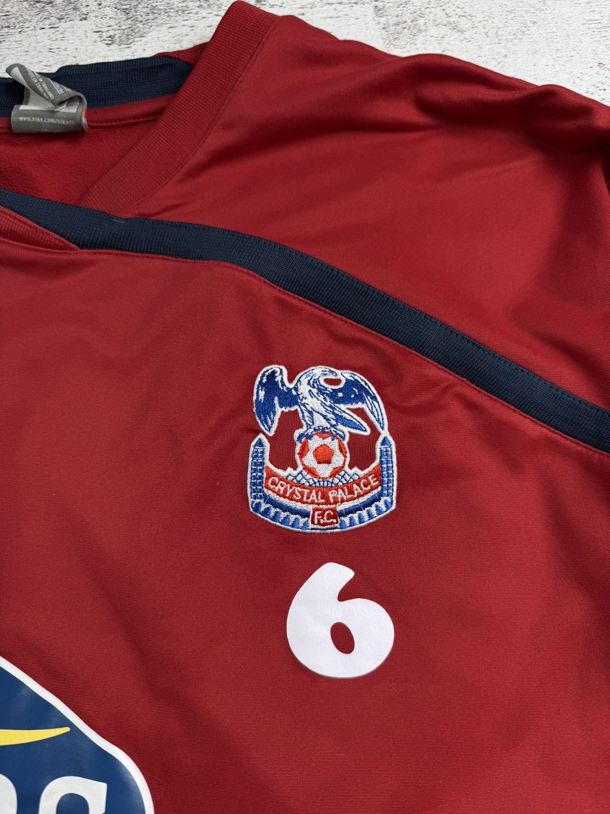 Nike #6 Crystal Palace FC Player Issue LongSleeve Nike Soccer Football Jersey T Shirt Size US XL / EU 56 / 4 - 7 Thumbnail