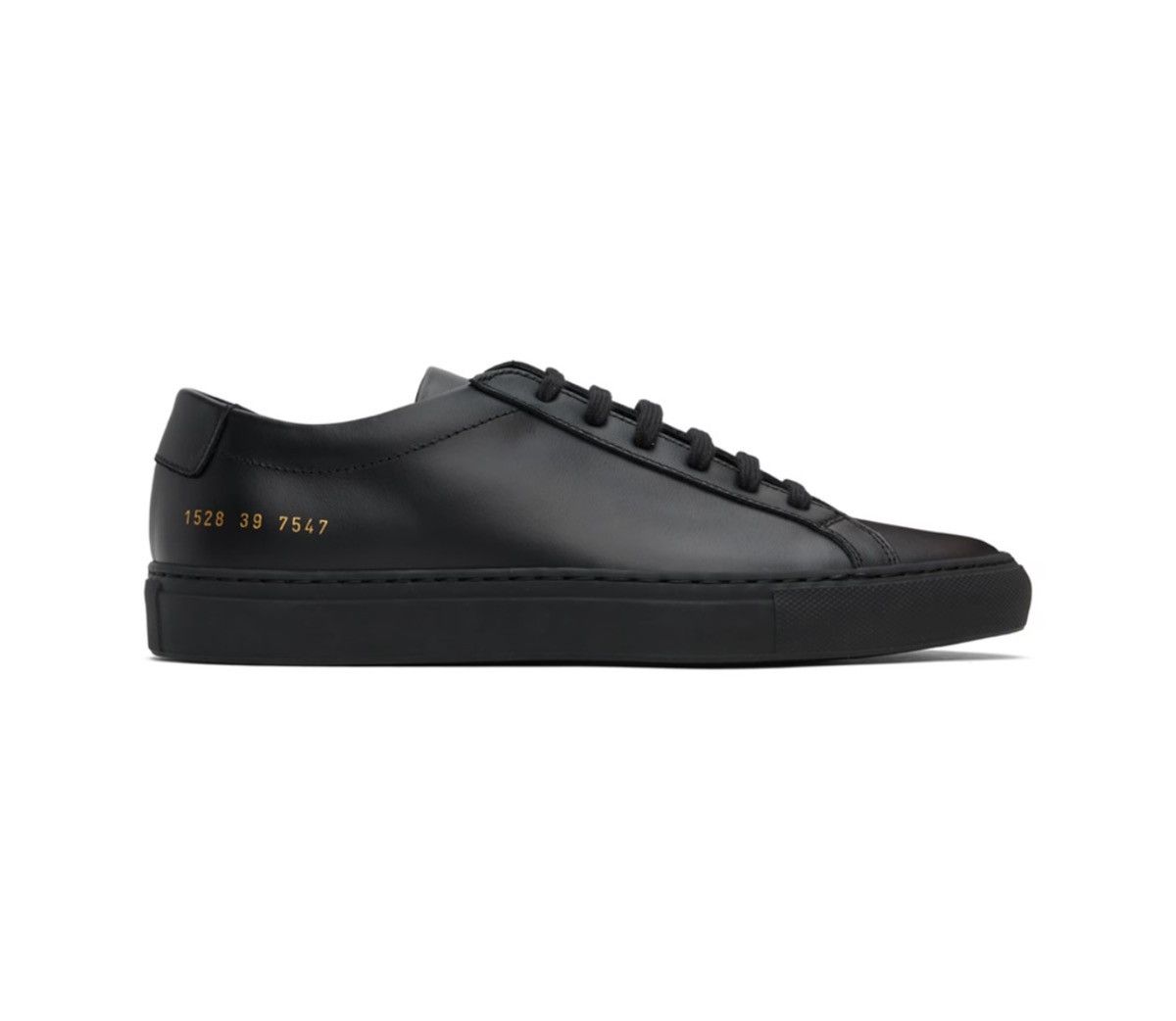 Common Projects Black Achilles Low Leather Sneakers Size 39 Size US 9 / IT 39 - 1 Thumbnail