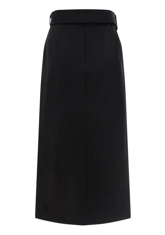 Alexander McQueen o1y0325 Midi Skirt in Black Size 26" / US 2 / IT 38 - 2 Thumbnail