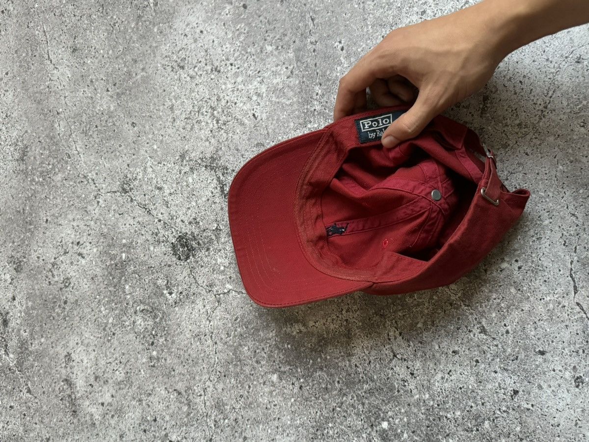 Polo Ralph Lauren × Vintage Vintage Polo Ralph Lauren Y2K red faded cap Size ONE SIZE - 8 Thumbnail