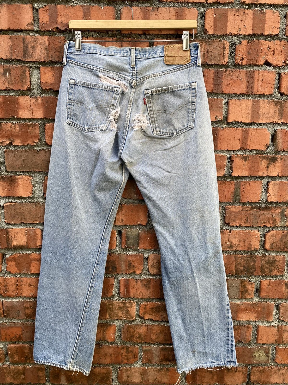 Levi's Vintage Clothing W30x30 Vintage levi's 501 redline distressed ripped USA Size US 30 / EU 46 - 2 Thumbnail