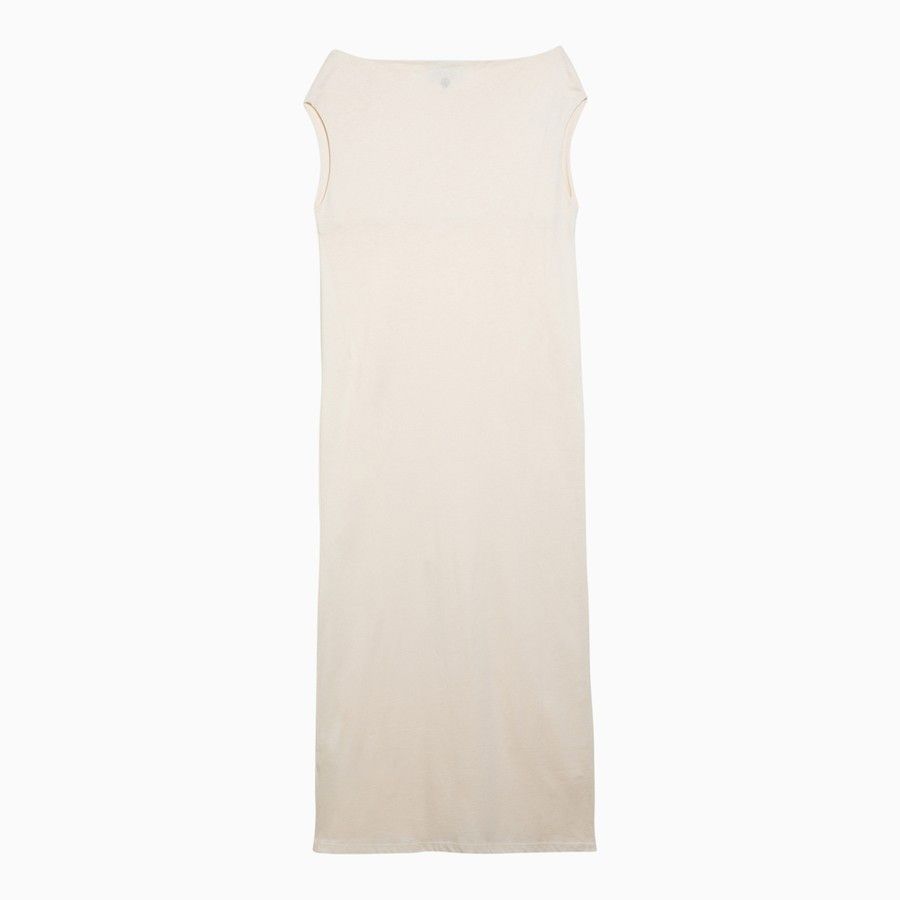 Loulou de Saison o1d2blof0824 Martial Cotton Midi Dress in Ivory Size M / US 6-8 / IT 42-44 - 2 Thumbnail