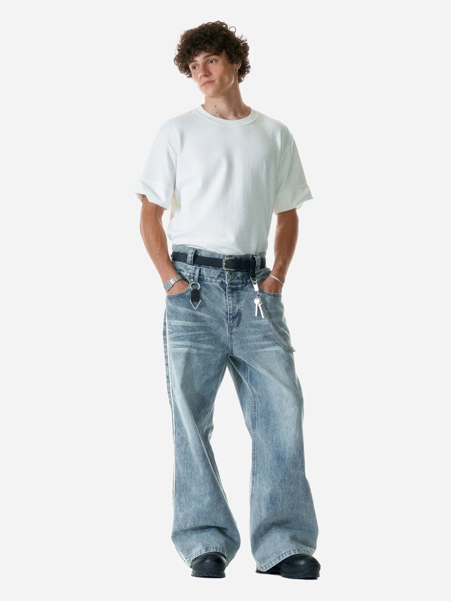 C2H4 C2H4 - “Profile” Volume Double Waist Jeans Size US 35 - 2 Thumbnail