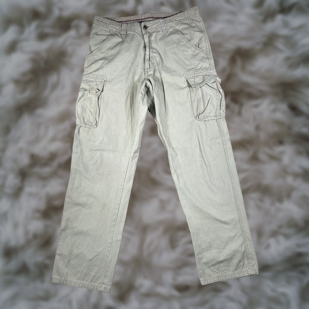 Vintage Guide Series Cargo Pants Mens 36Wx34L Khaki Beige Flat Front Straight Fit Pockets Casual Workwear 36 Regular Mens Size US 36 / EU 52 - 1 Thumbnail