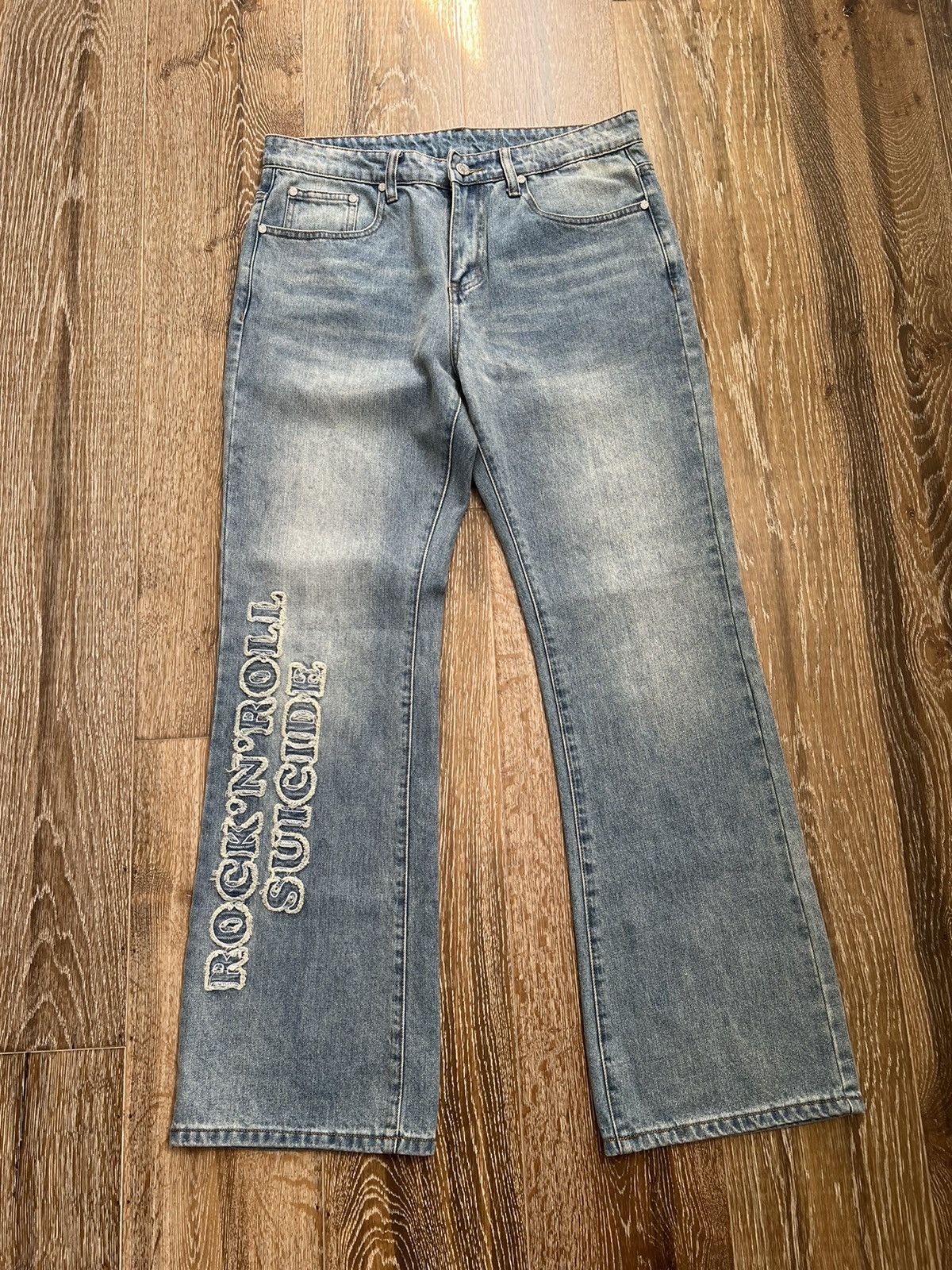Midnight Studios Midnight Studios David Bowie Rock N Roll suicide jeans Size US 34 / EU 50 - 1 Thumbnail